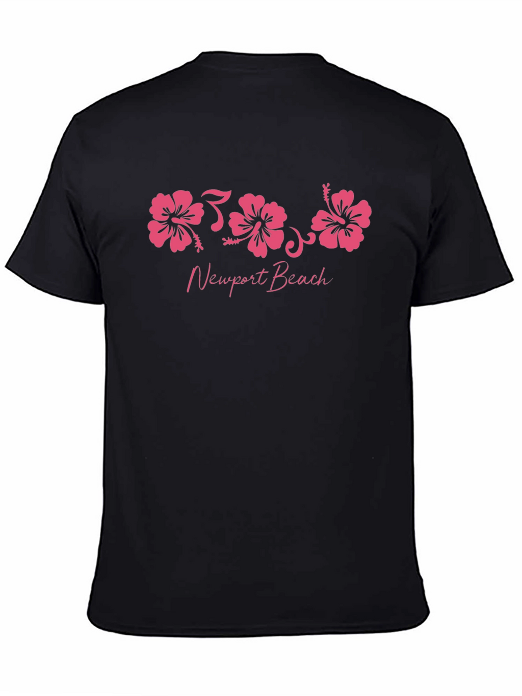 Newport Beach Hibiscus Flower Graphic T-Shirt