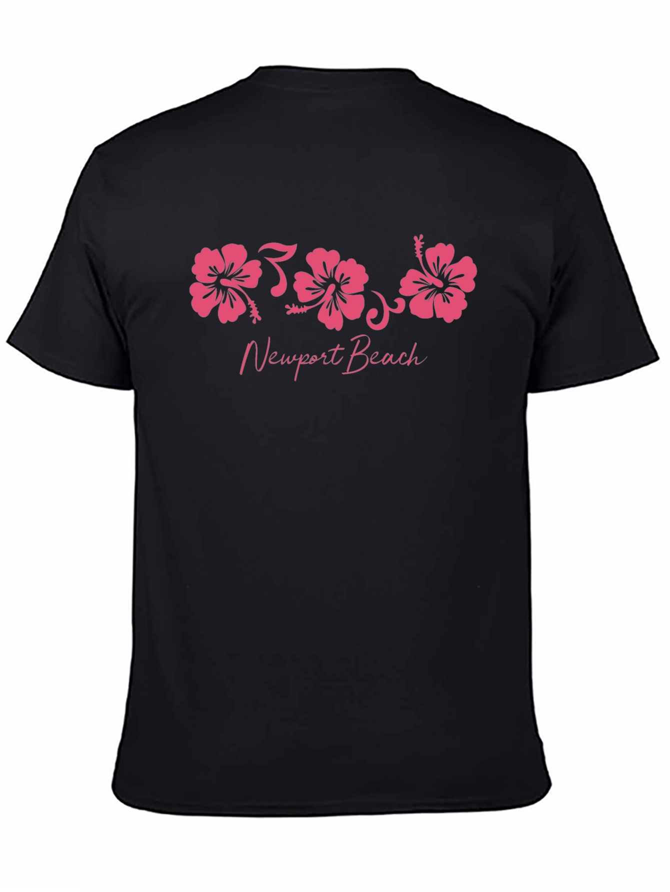 Newport Beach Hibiscus Flower Graphic T-Shirt