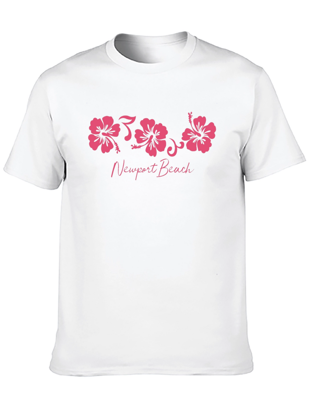 Newport Beach Hibiscus Flower Graphic T-Shirt