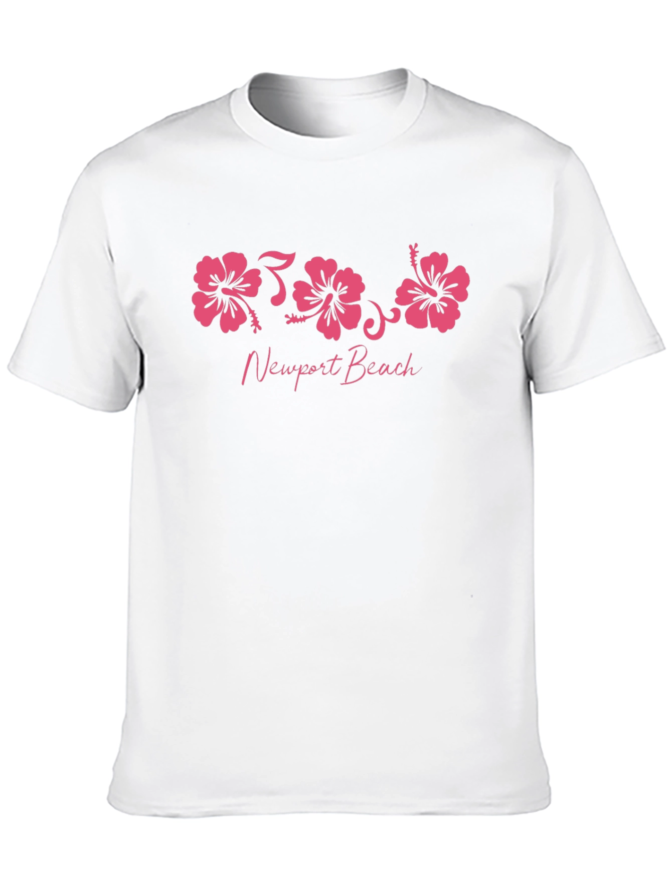 Newport Beach Hibiscus Flower Graphic T-Shirt
