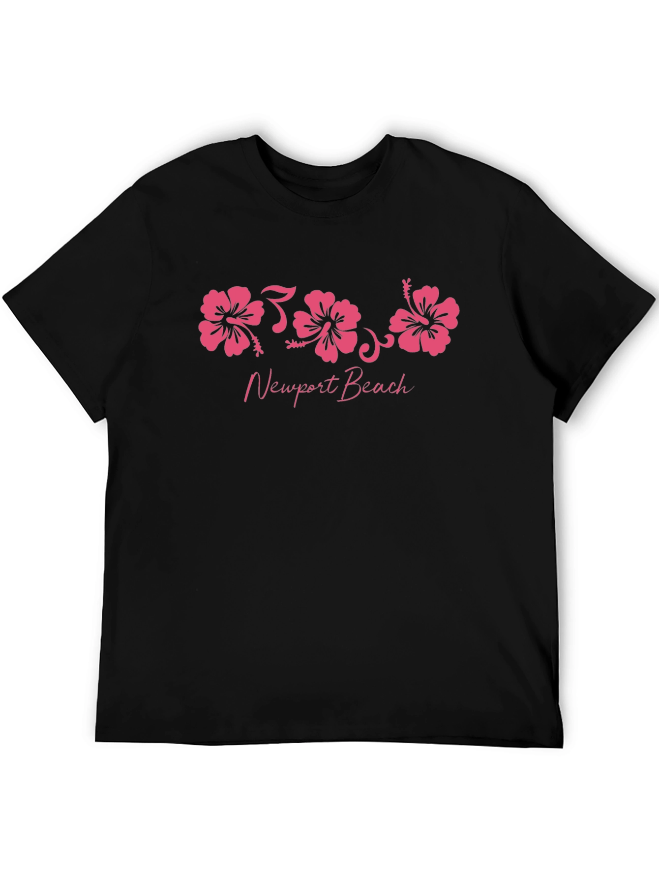 Newport Beach Hibiscus Flower Graphic T-Shirt