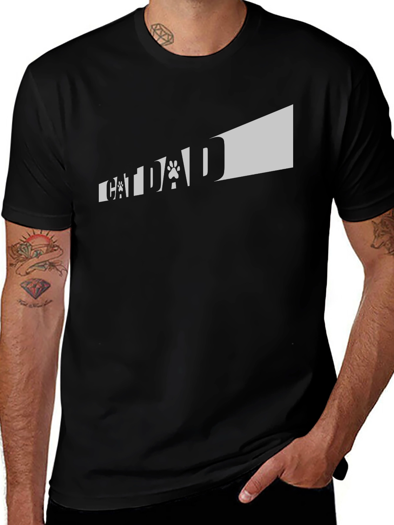 Cat Dad Graphic Tee - Stylish & Comfortable Mens Shirt
