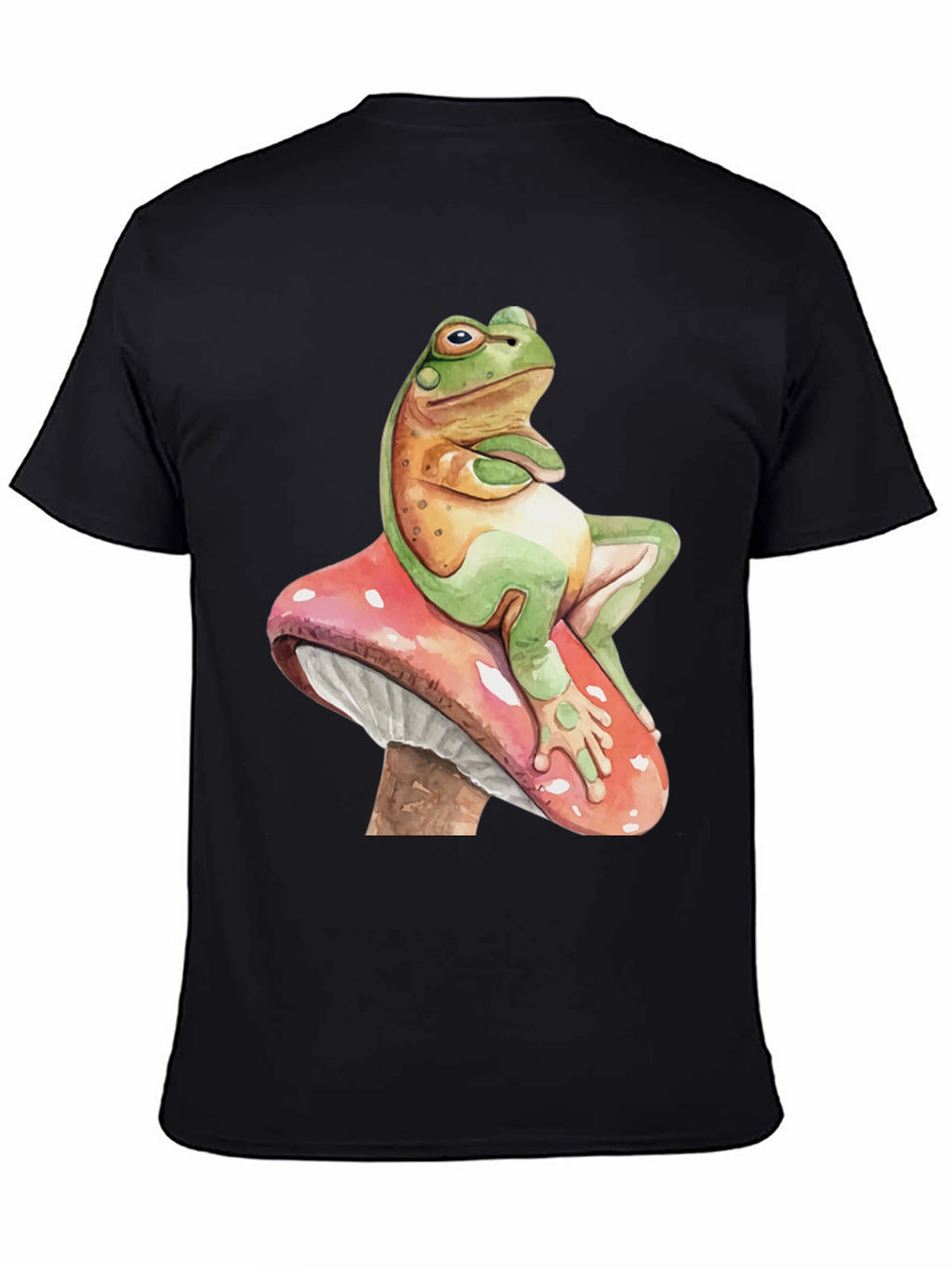 Frog on Mushroom Graphic Tee - Whimsical Design