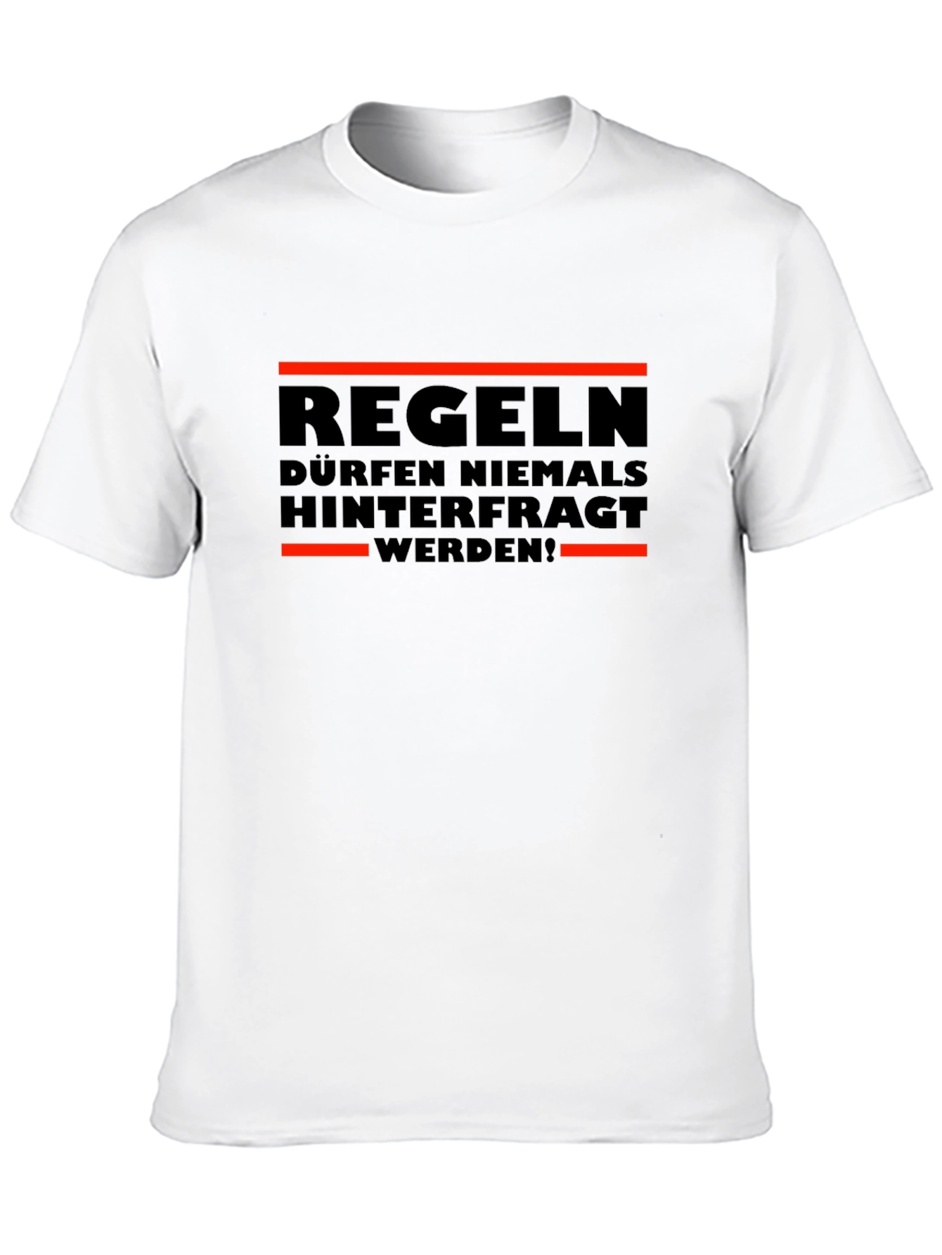 Rules Never Questioned Black Graphic T-Shirt