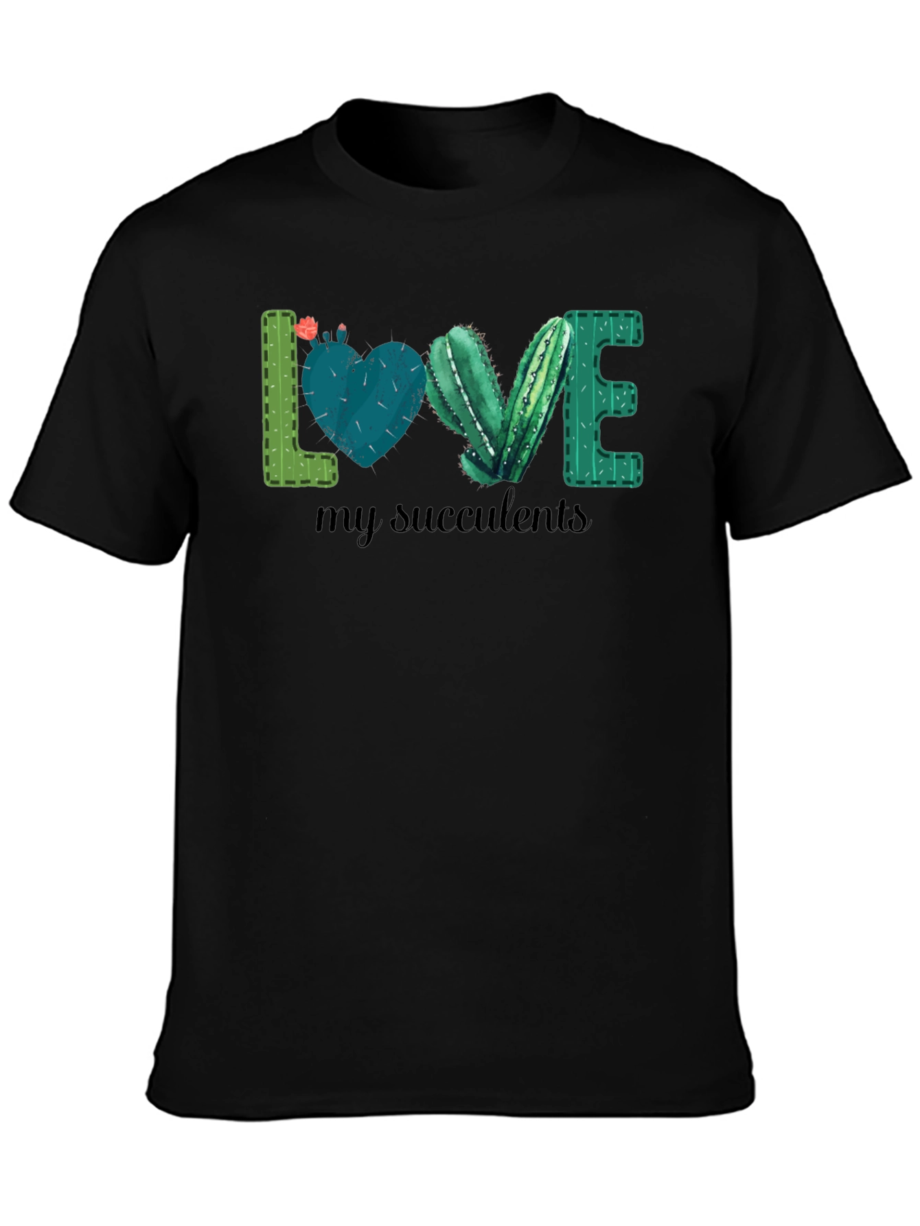 Love My Succulents T-Shirt Cactus Graphic Tee