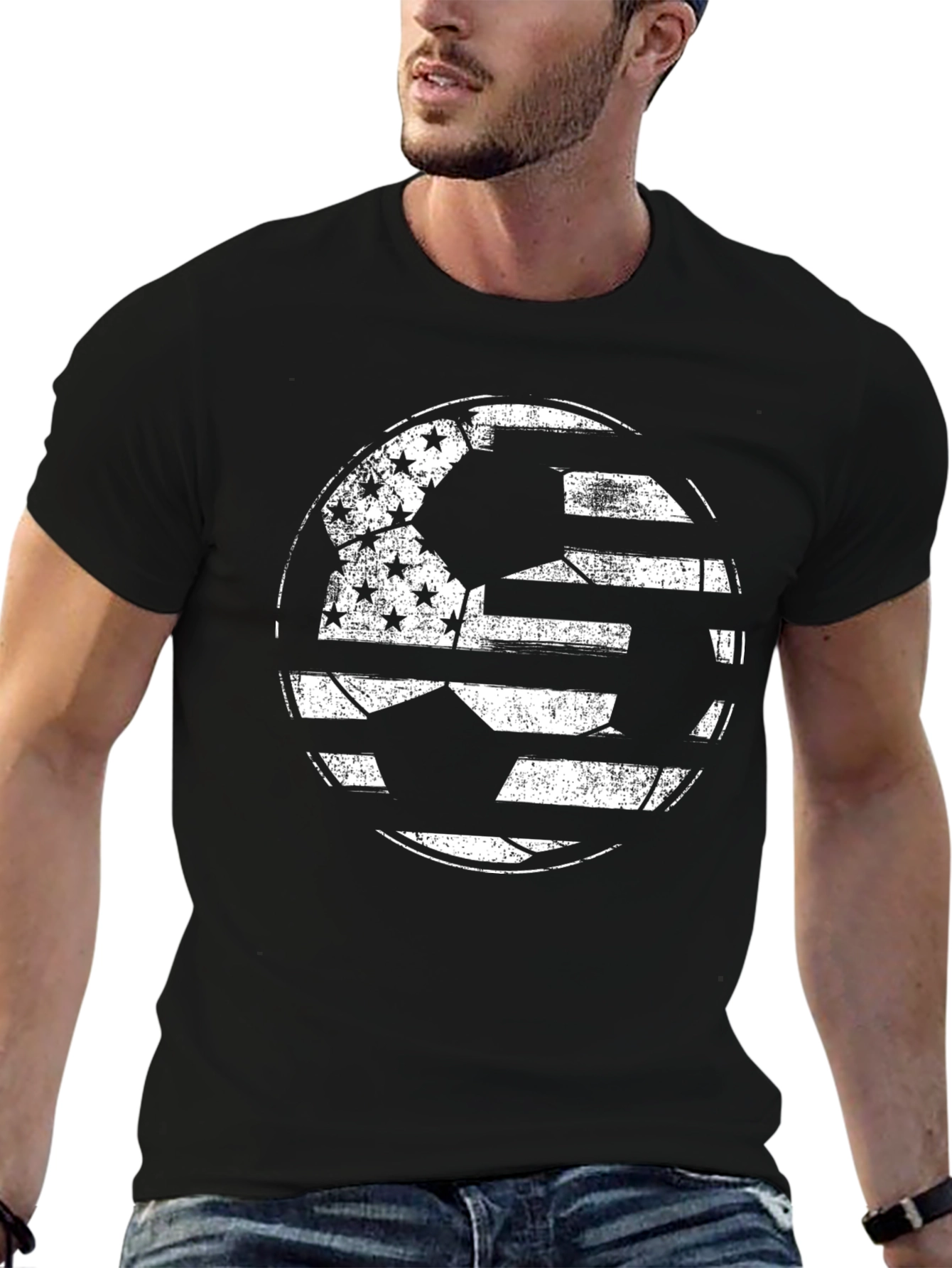 USA Soccer Flag T-Shirt - Patriotic Graphic Tee