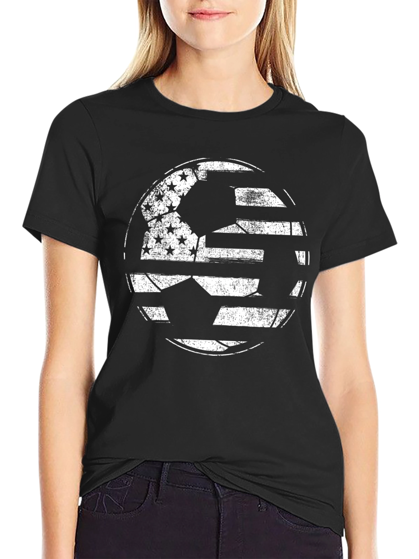 USA Soccer Flag T-Shirt - Patriotic Graphic Tee