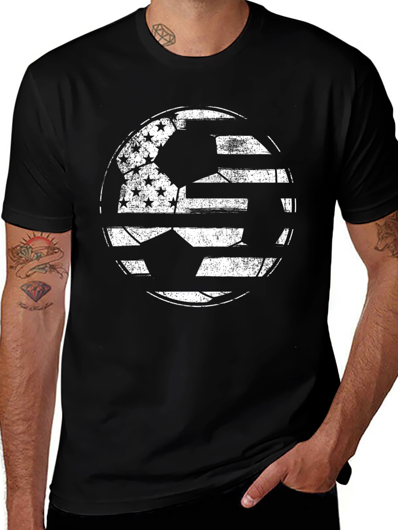 USA Soccer Flag T-Shirt - Patriotic Graphic Tee