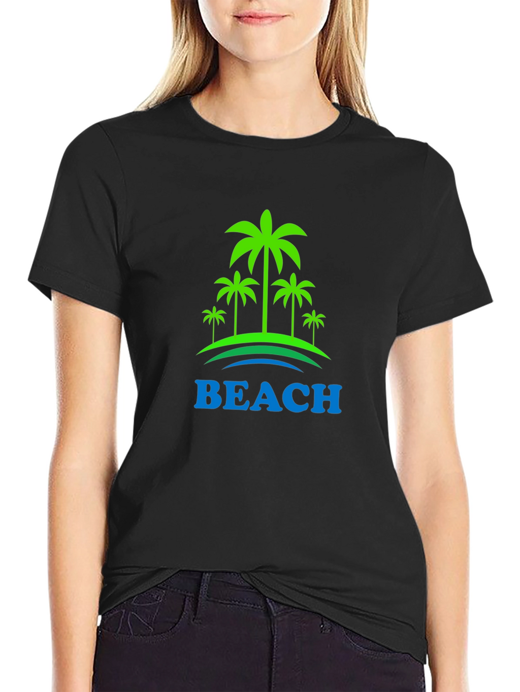 Beach Palm Tree Graphic T-Shirt