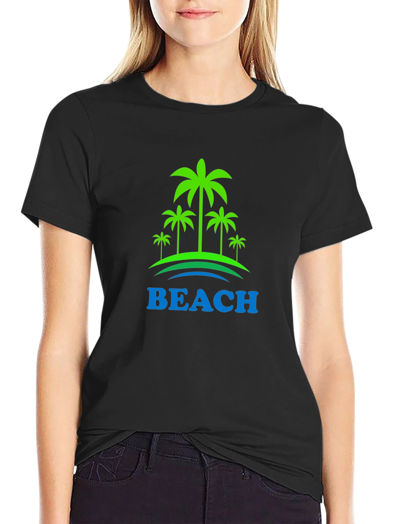 Beach Palm Tree Graphic T-Shirt