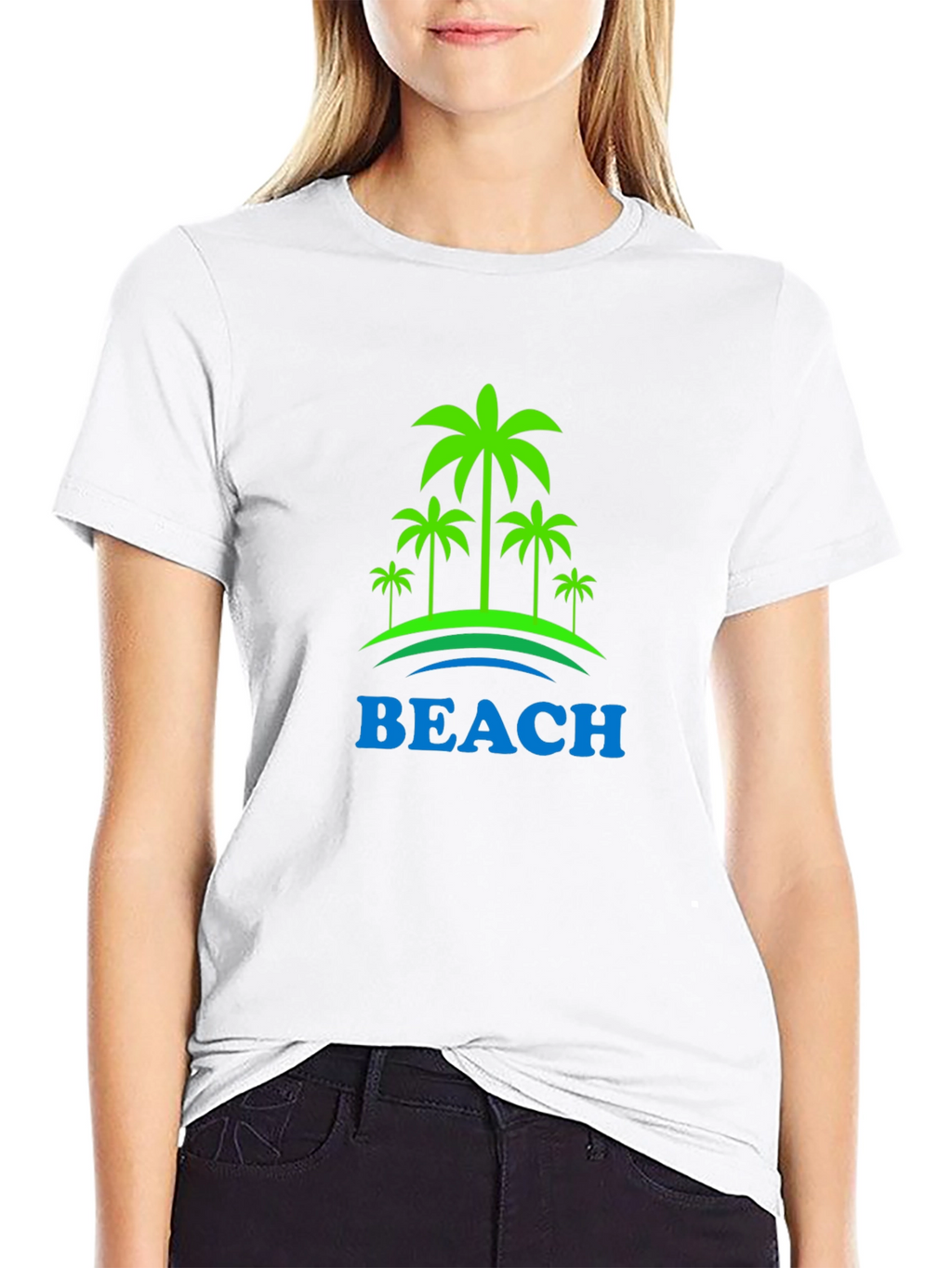 Beach Palm Tree Graphic T-Shirt