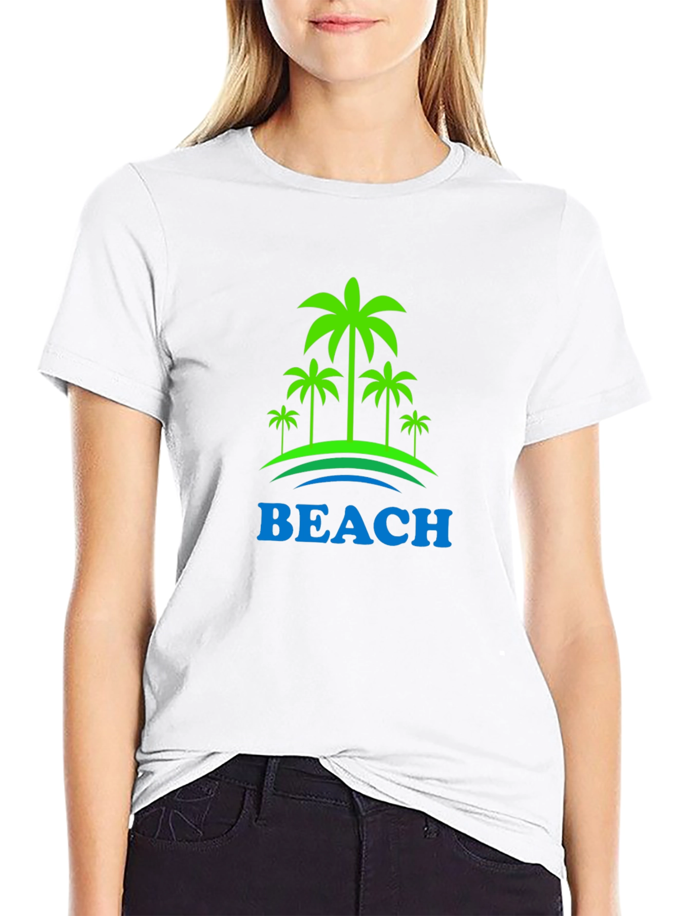 Beach Palm Tree Graphic T-Shirt