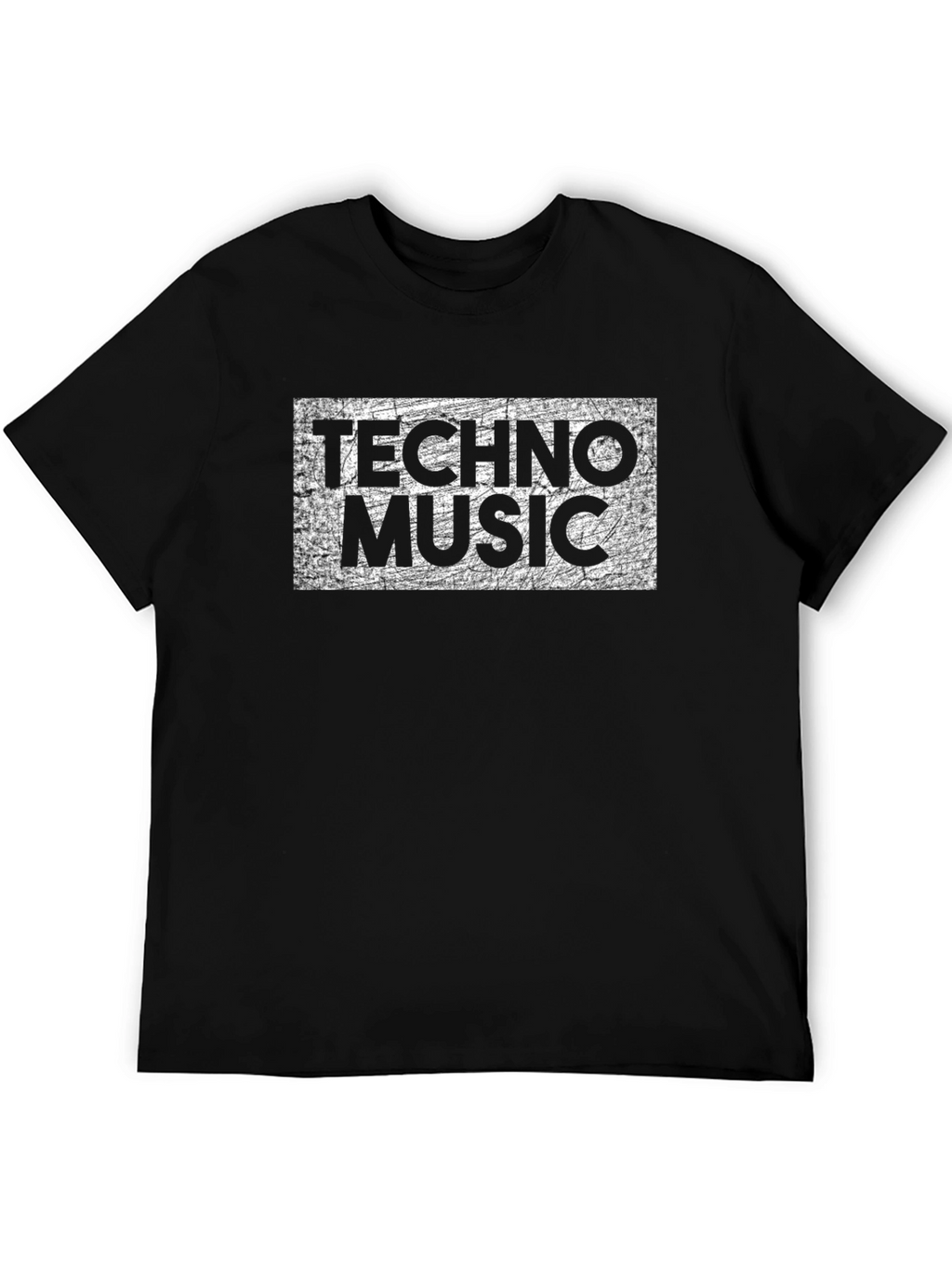 Techno Music Black Graphic T-Shirt