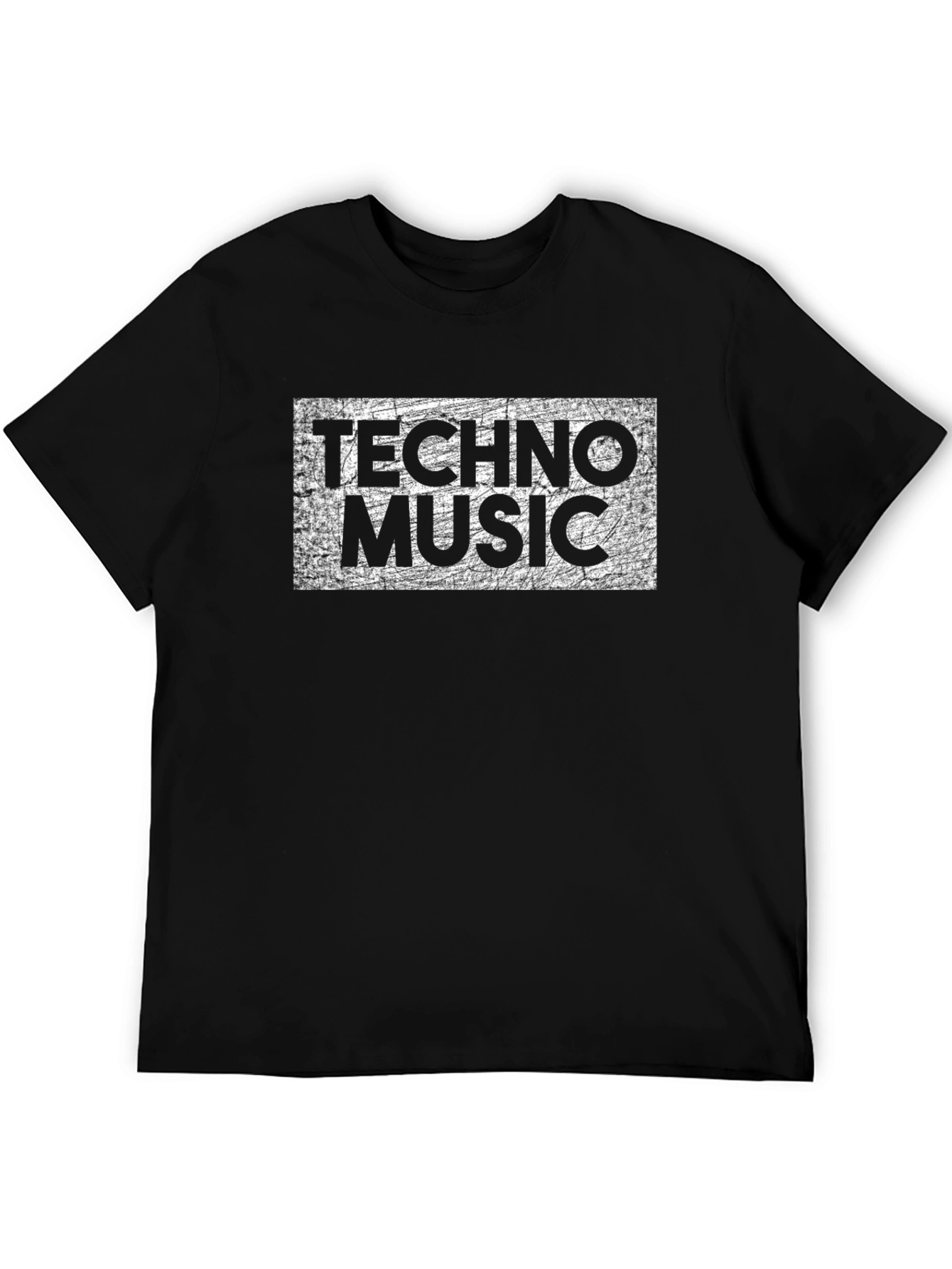 Techno Music Black Graphic T-Shirt
