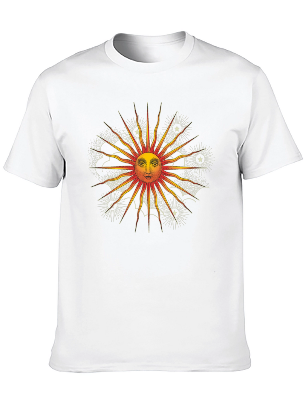 Celestial Sun Graphic Tee - Black Cotton Shirt