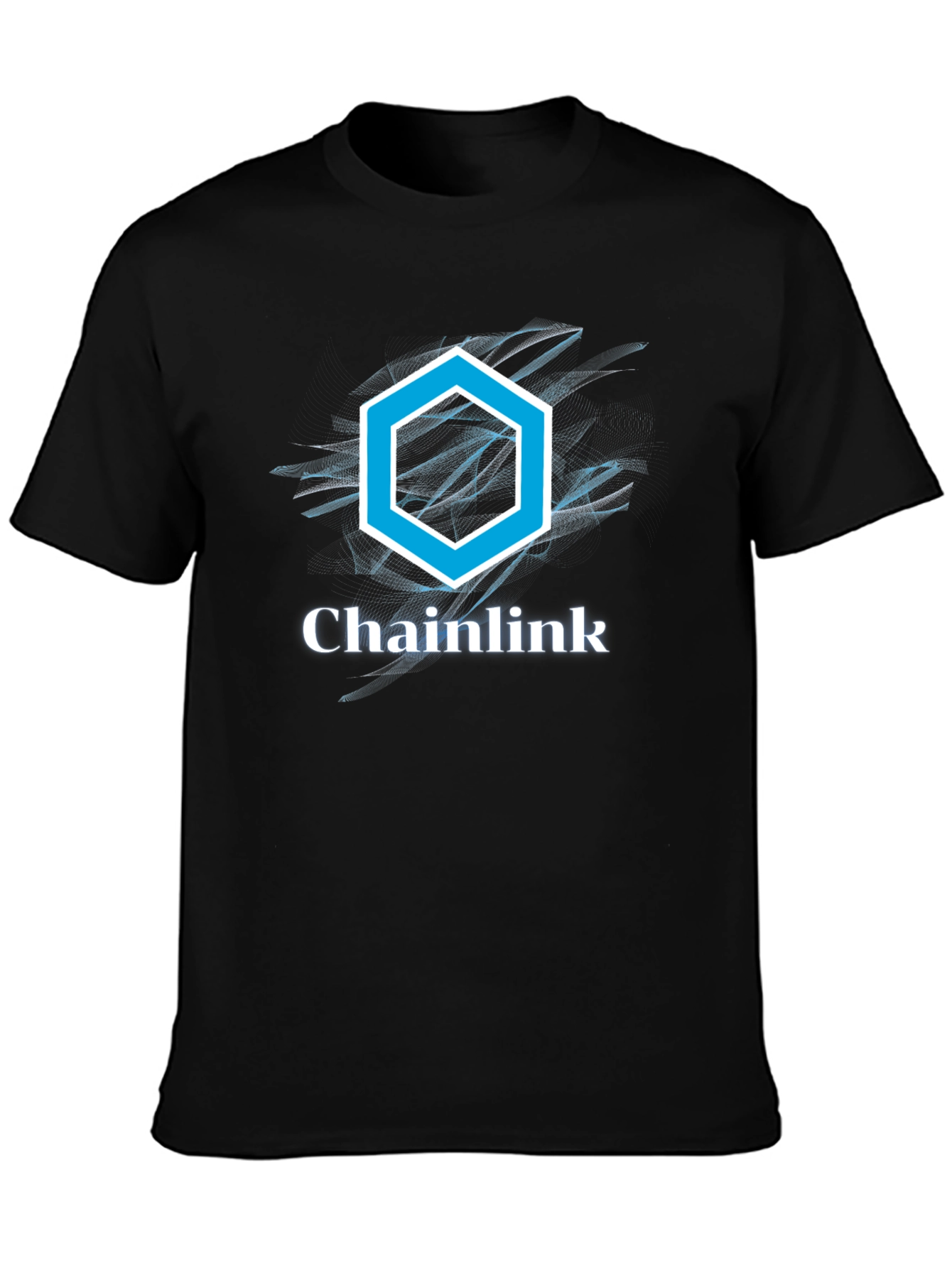 Chainlink T-Shirt - Crypto Logo Graphic Tee - Black