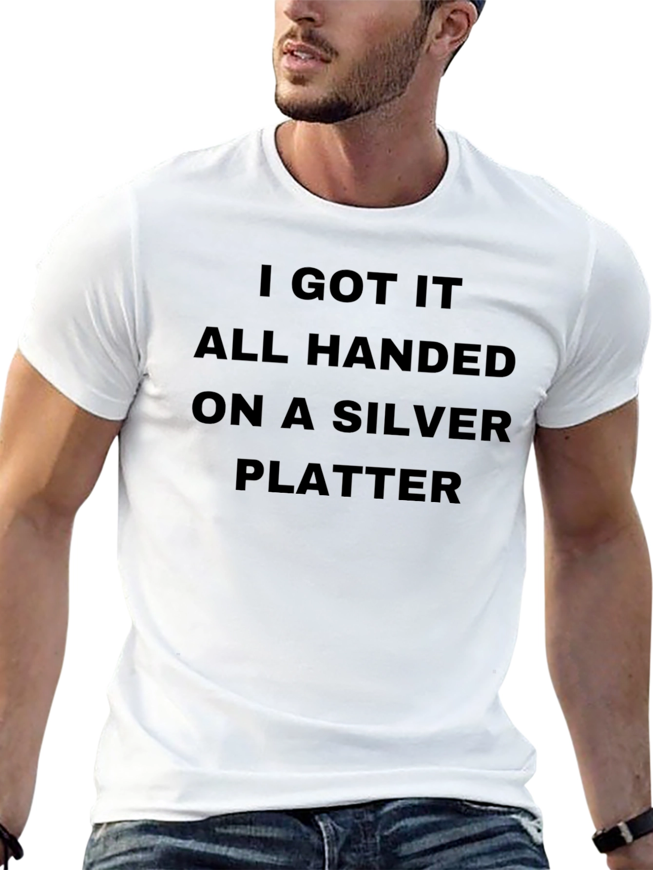 I Got It On A Silver Platter Black T-Shirt