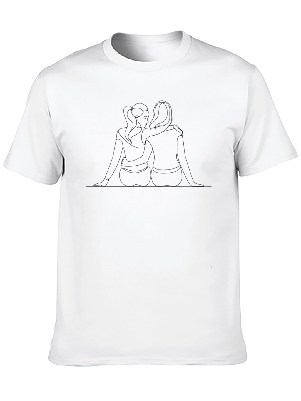 Minimalist Line Art Women T-Shirt