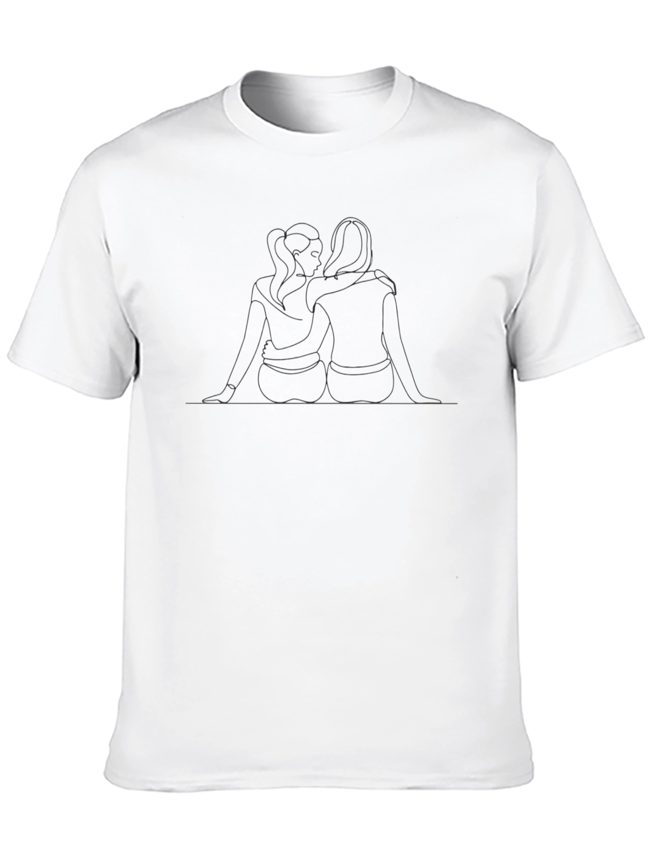 Minimalist Line Art Women T-Shirt