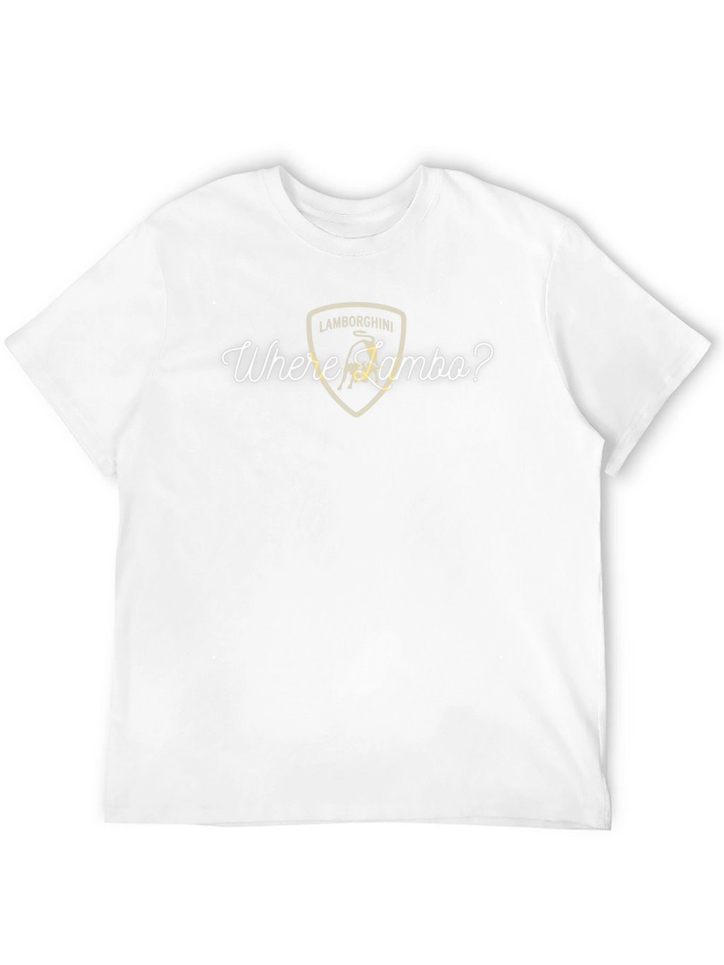 Where Lambo? Mens Black Graphic Tee