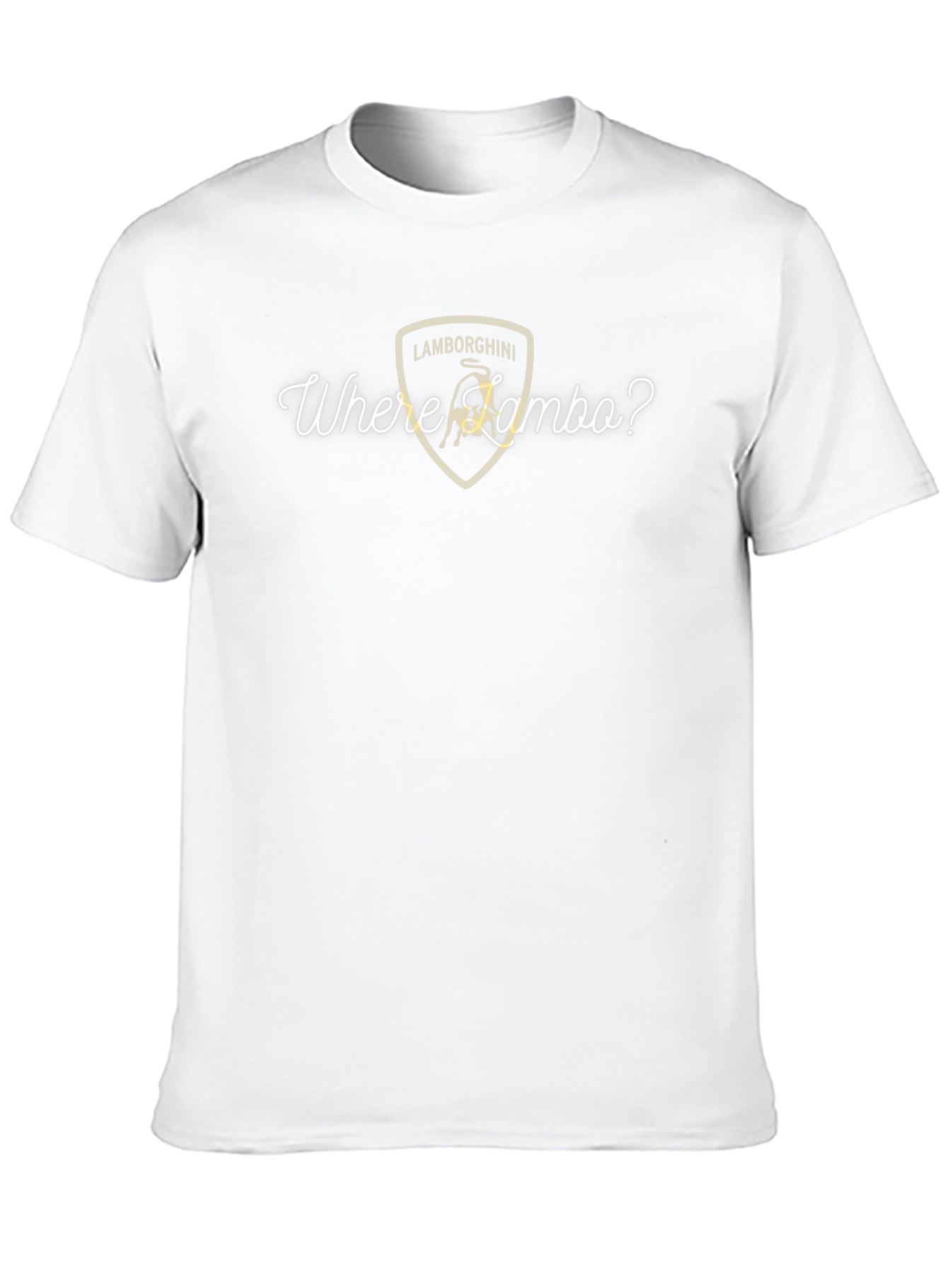 Where Lambo? Mens Black Graphic Tee