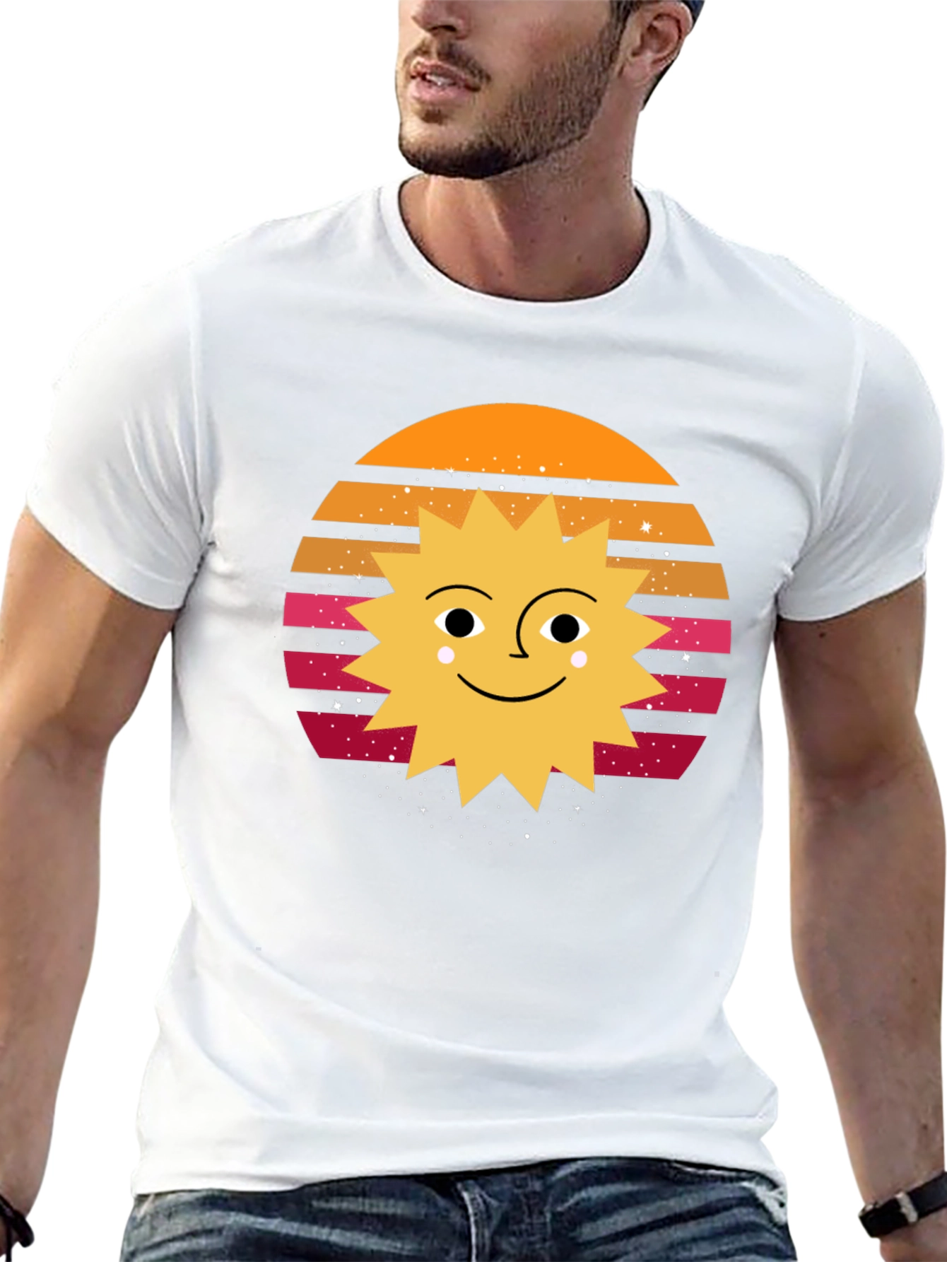 Retro Sun Graphic T-Shirt - Unisex