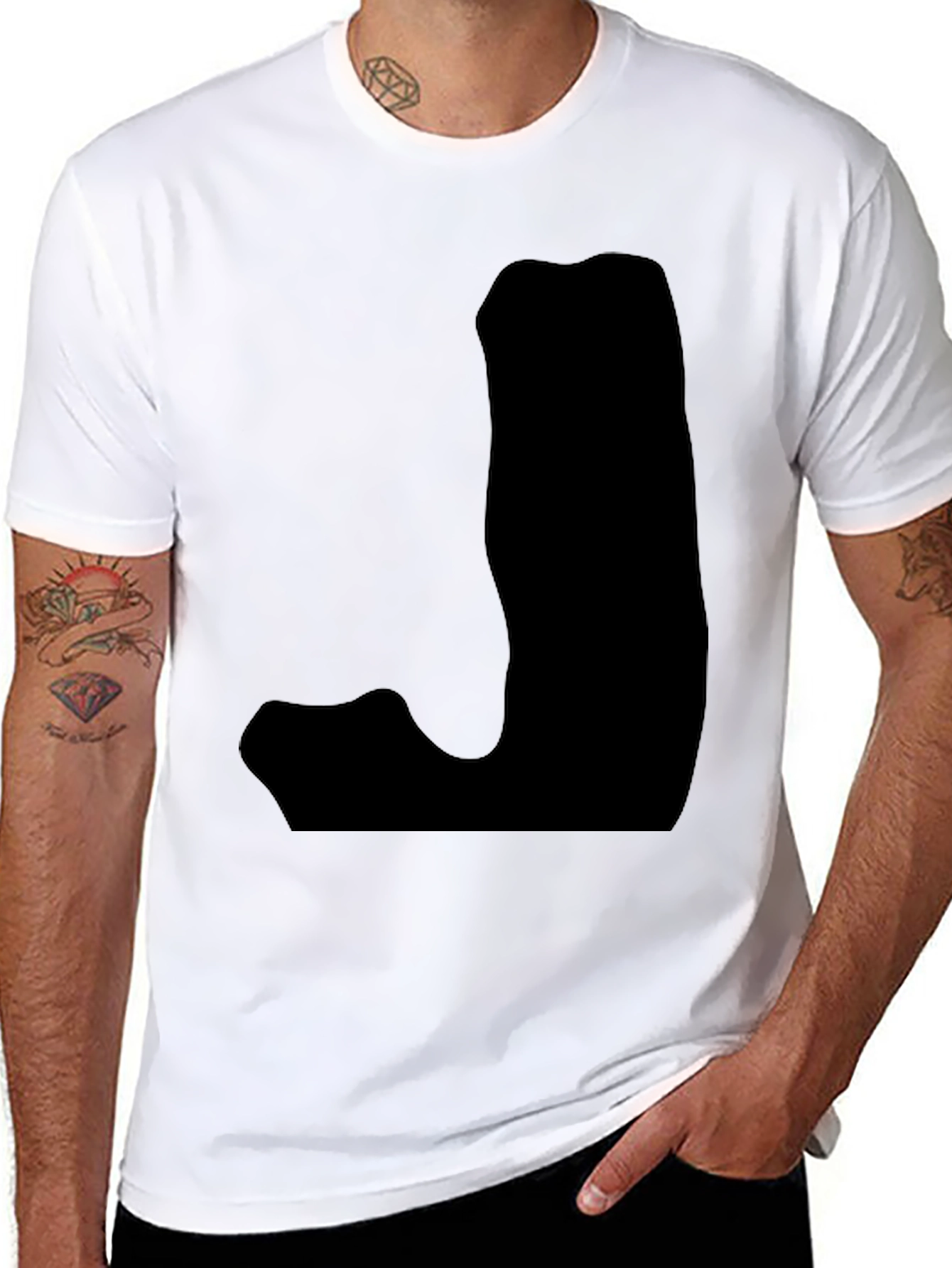 Mens Black Graphic Tee