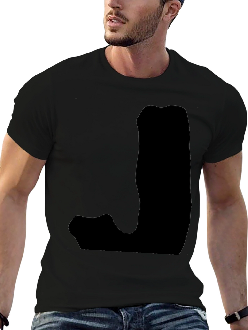 Mens Black Graphic Tee