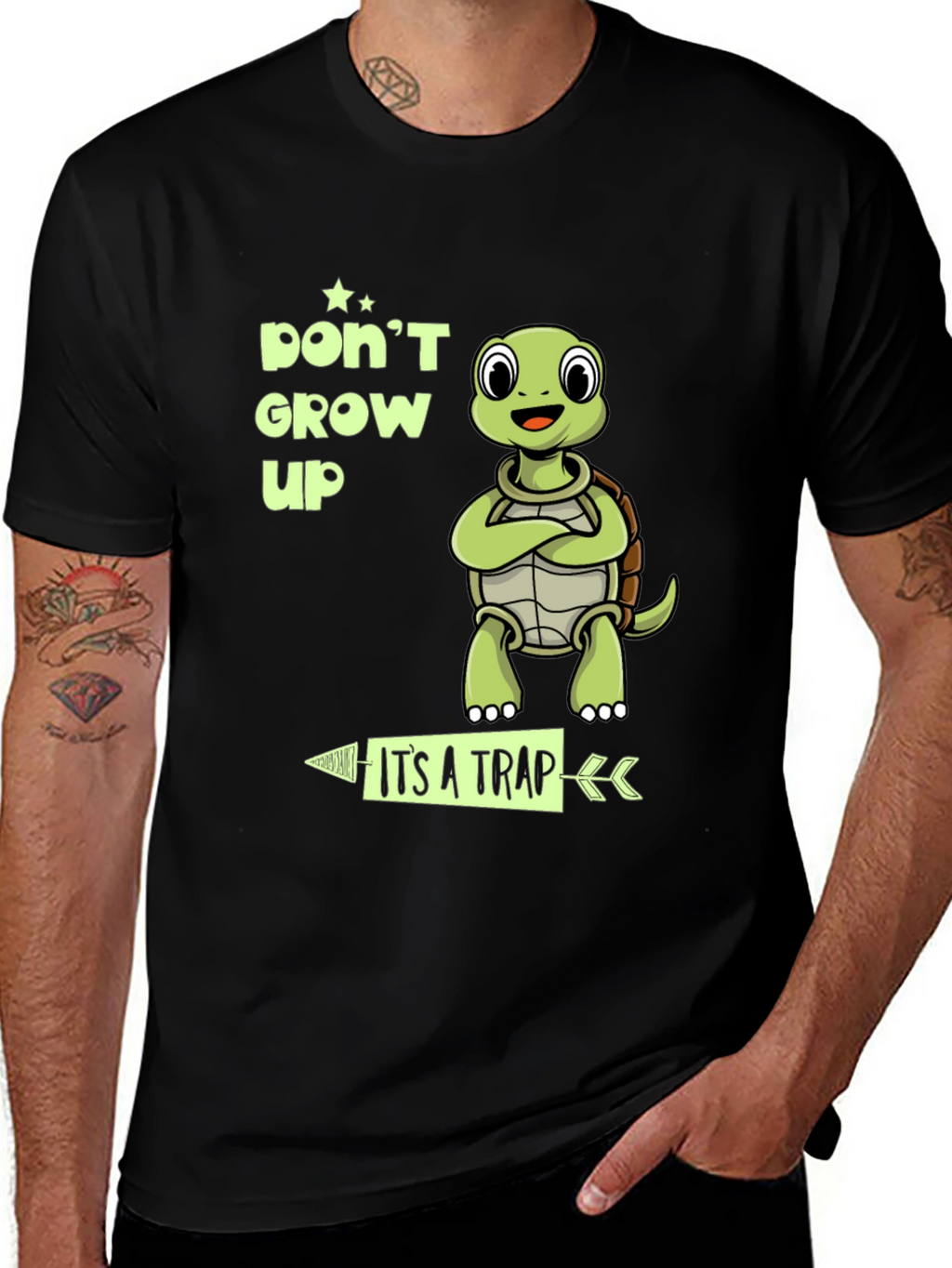 Dont Grow Up Its A Trap Turtle T-Shirt