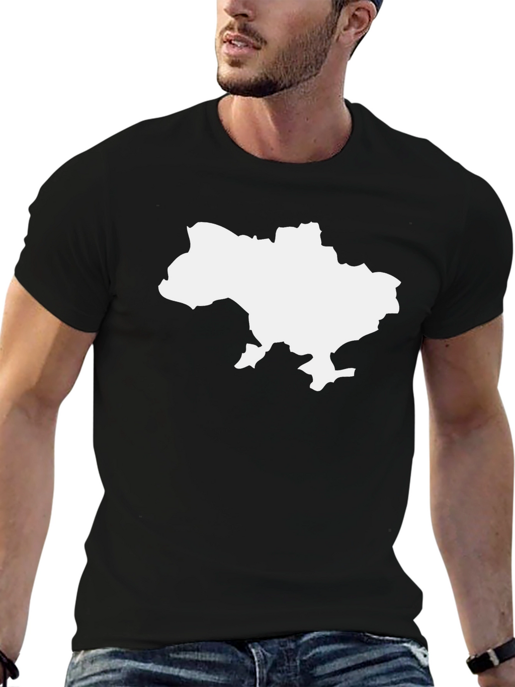 Ukraine Map Black T-Shirt