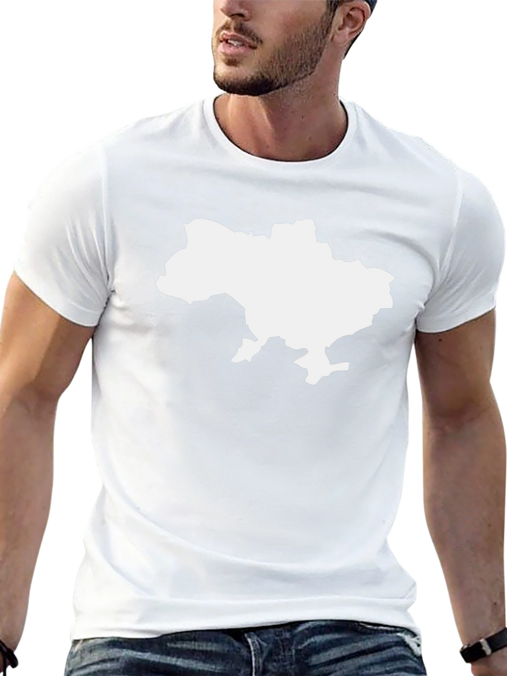 Ukraine Map Black T-Shirt