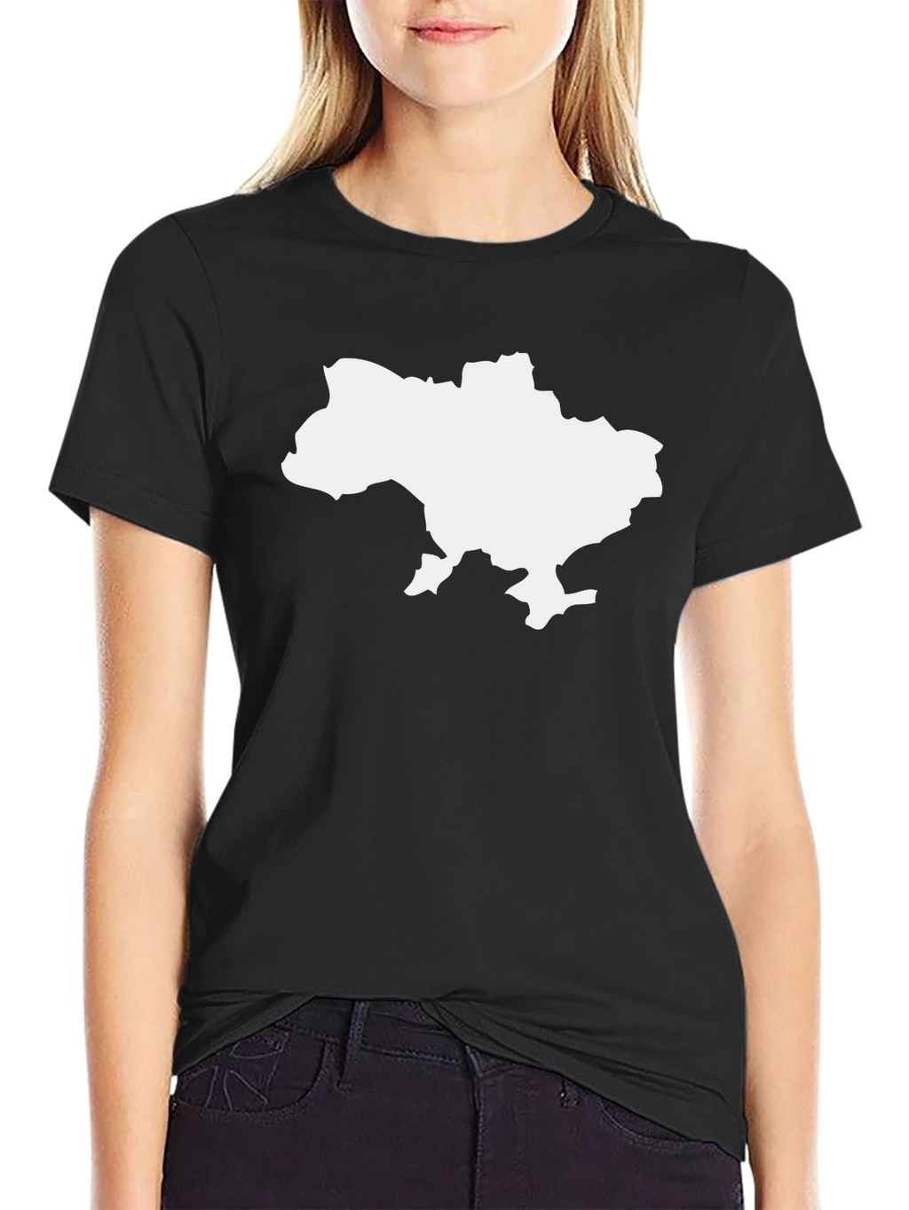 Ukraine Map Black T-Shirt