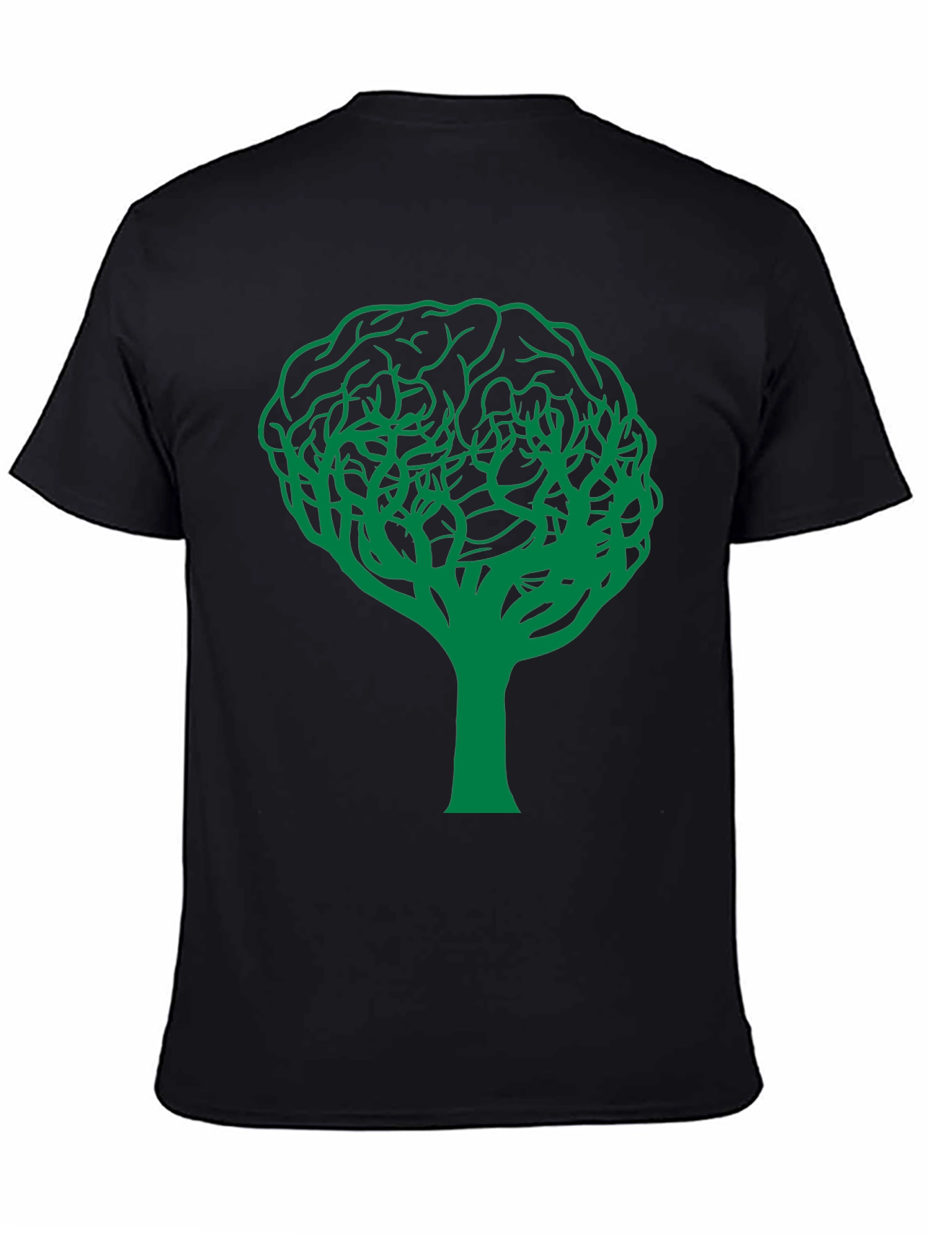 Brain Tree Graphic Tee - Black Cotton Comfort Fit T-Shirt
