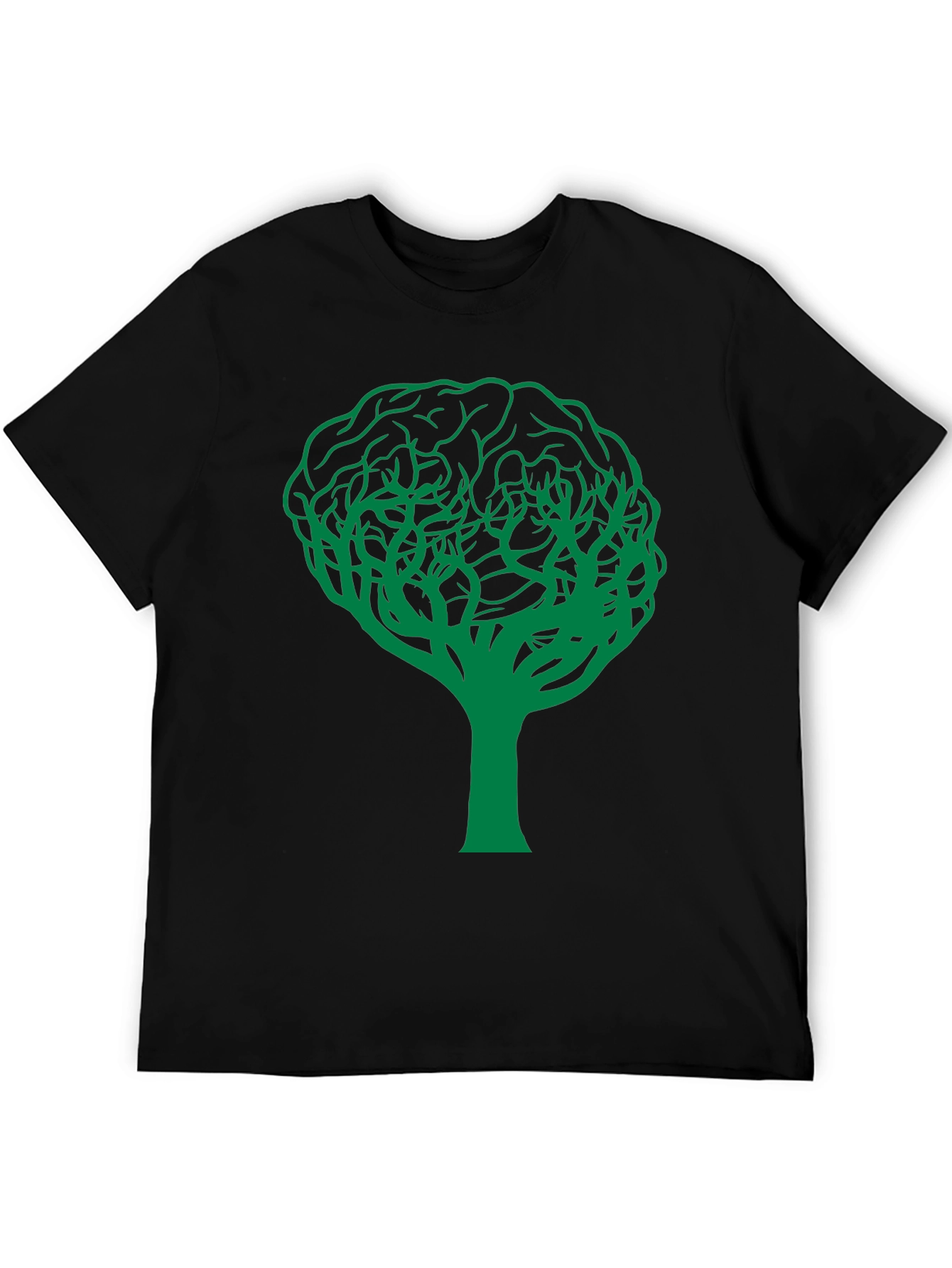 Brain Tree Graphic Tee - Black Cotton Comfort Fit T-Shirt