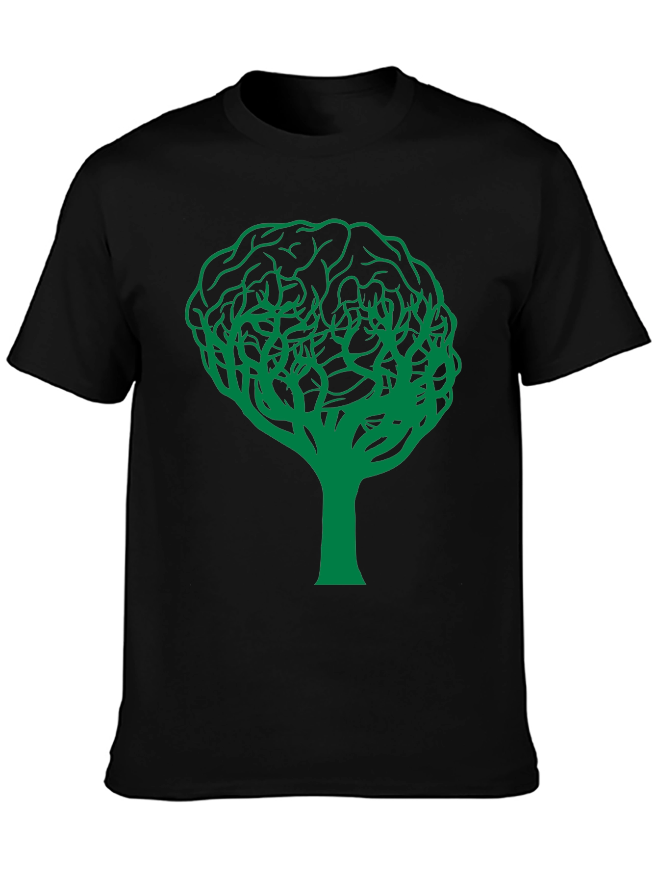 Brain Tree Graphic Tee - Black Cotton Comfort Fit T-Shirt