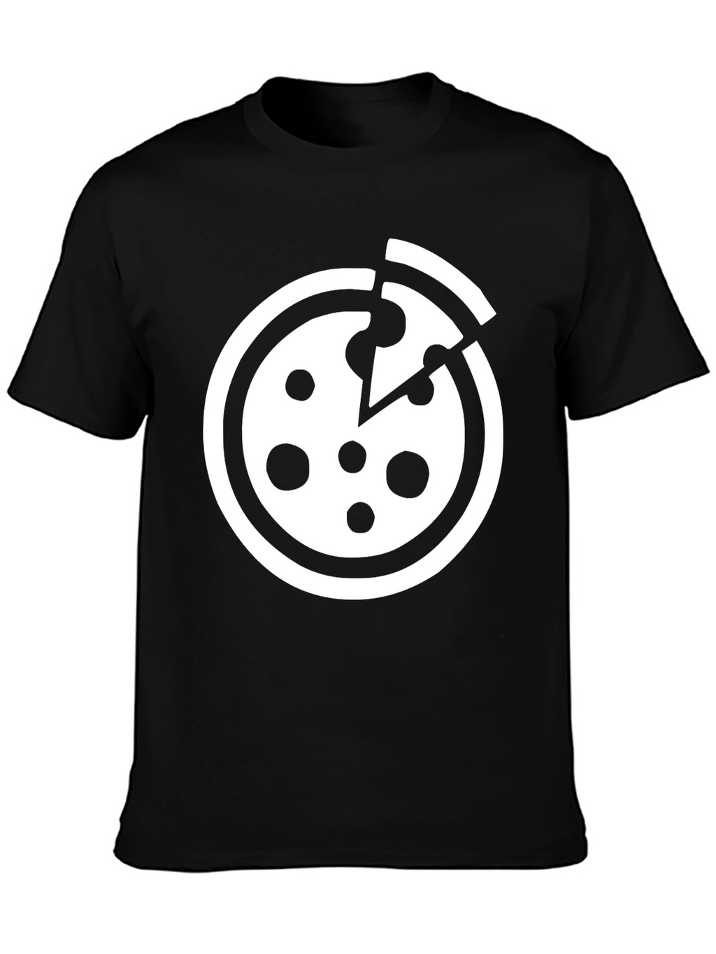 Pizza Graphic T-Shirt - Black