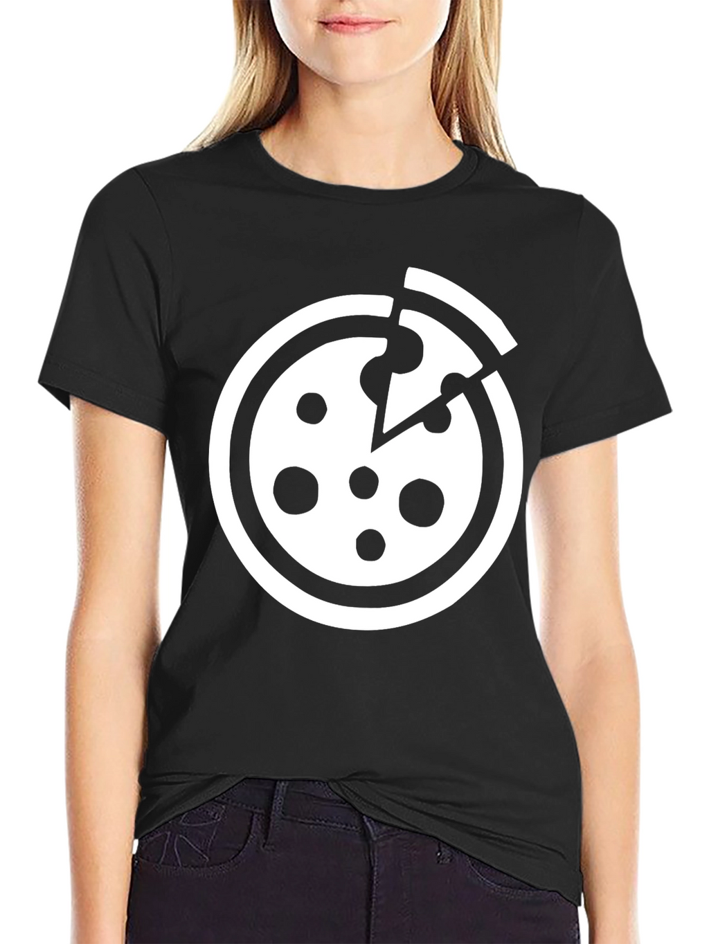 Pizza Graphic T-Shirt - Black