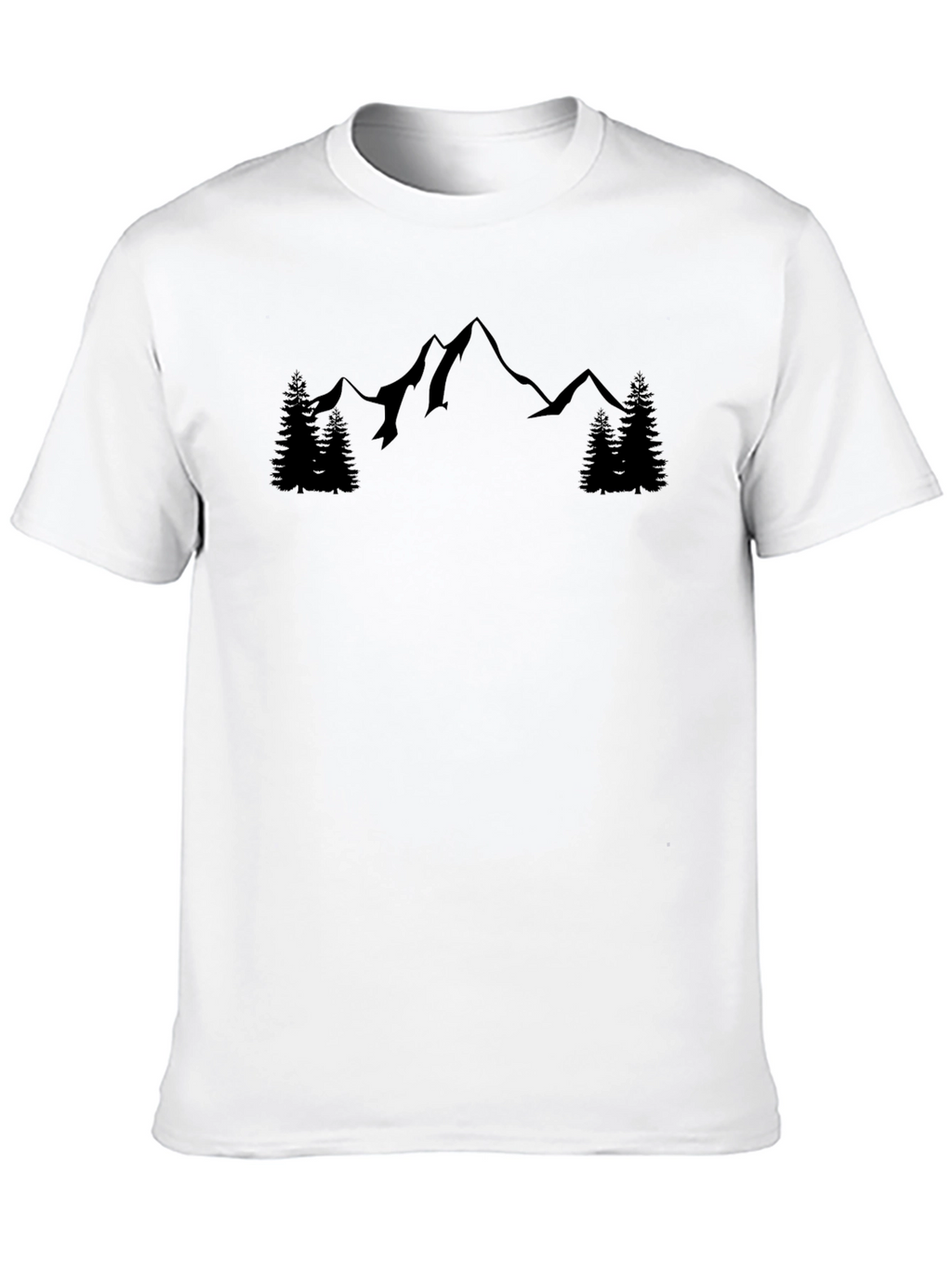 Mountain Silhouette Graphic Tee - Black