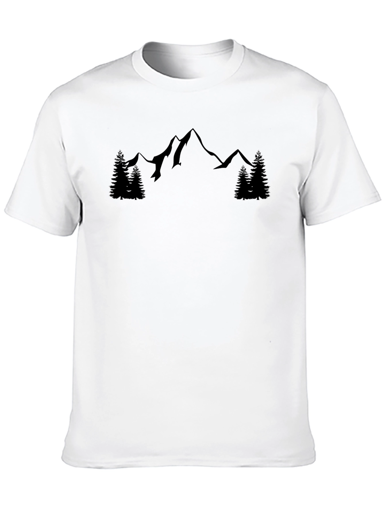 Mountain Silhouette Graphic Tee - Black