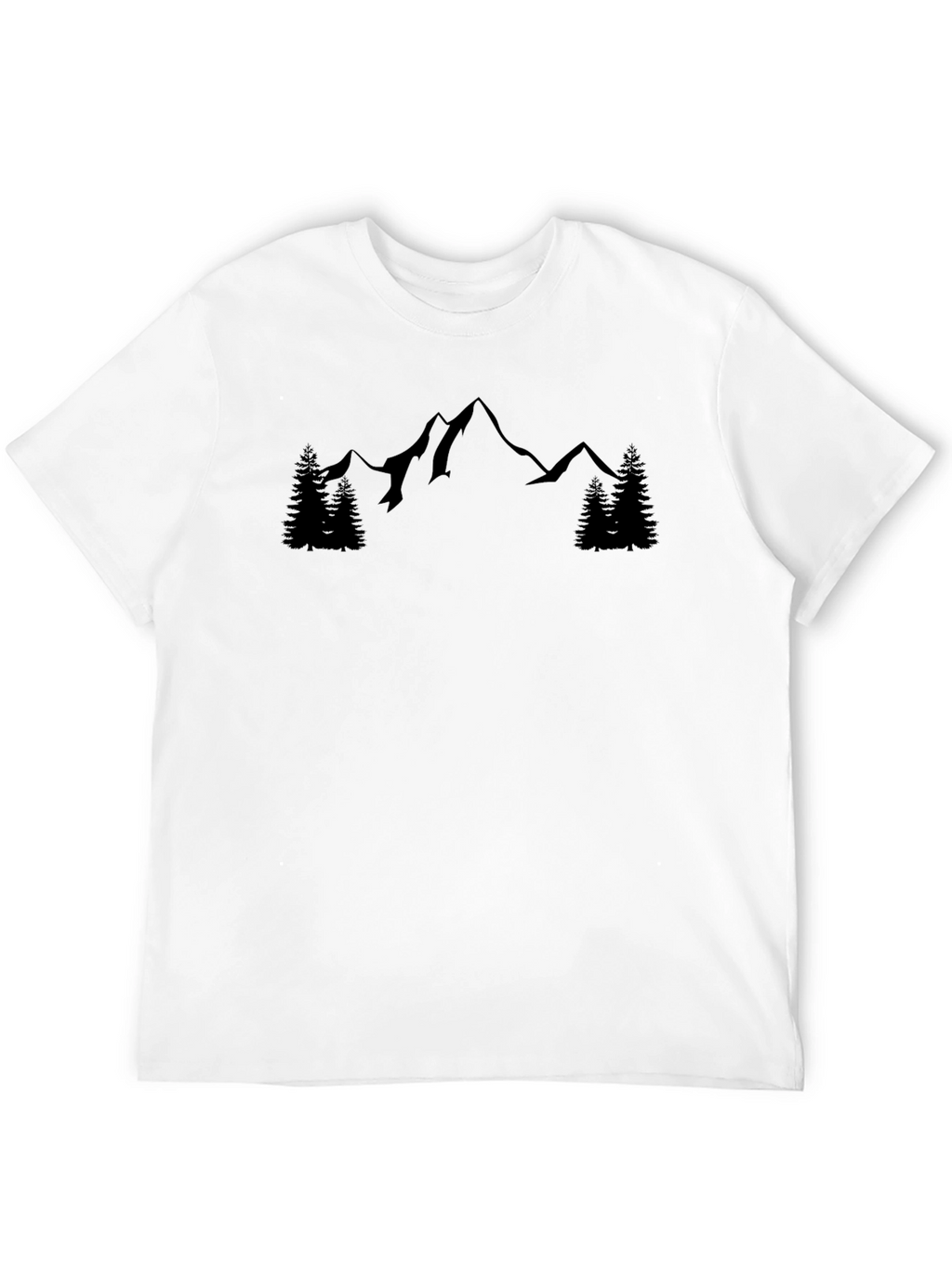 Mountain Silhouette Graphic Tee - Black