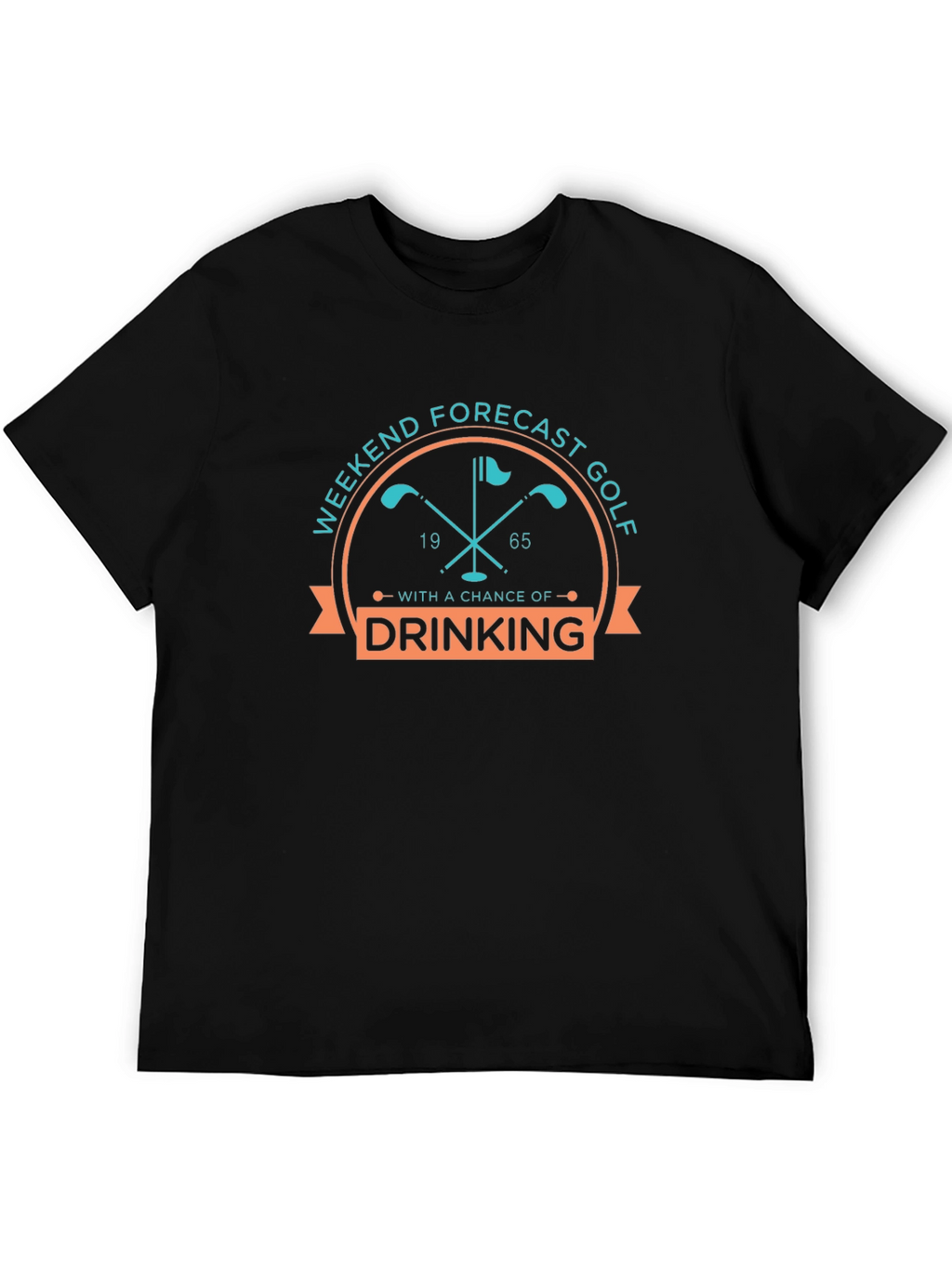 Golf Weekend Forecast Drinking Funny Graphic Tee