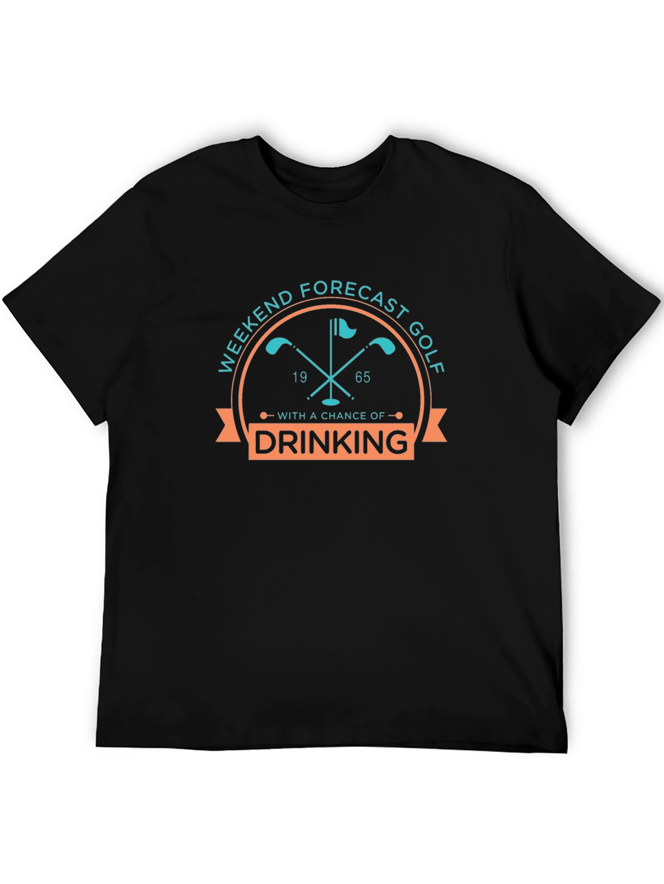 Golf Weekend Forecast Drinking Funny Graphic Tee