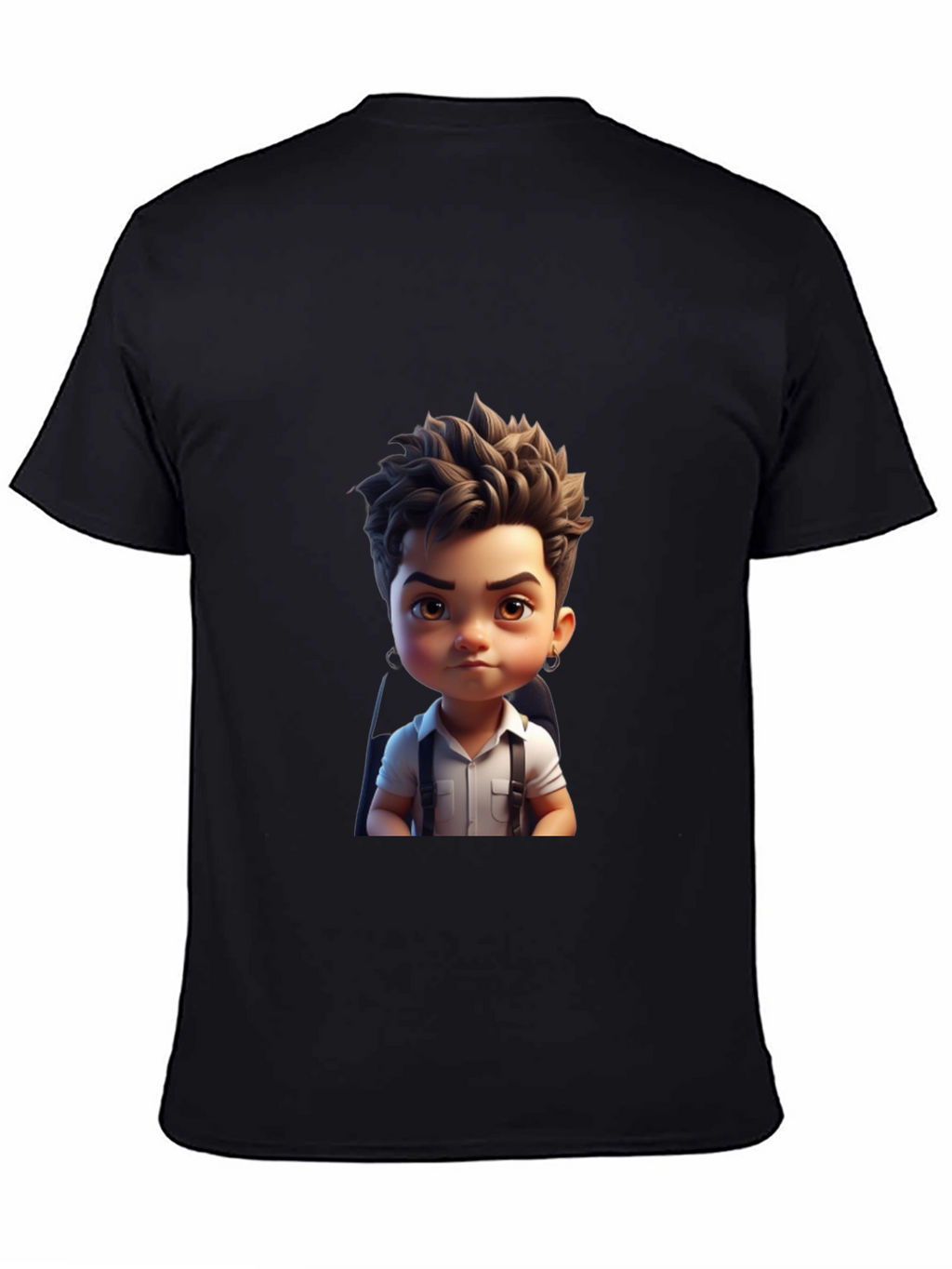 Cartoon Boy Graphic Print T-Shirt