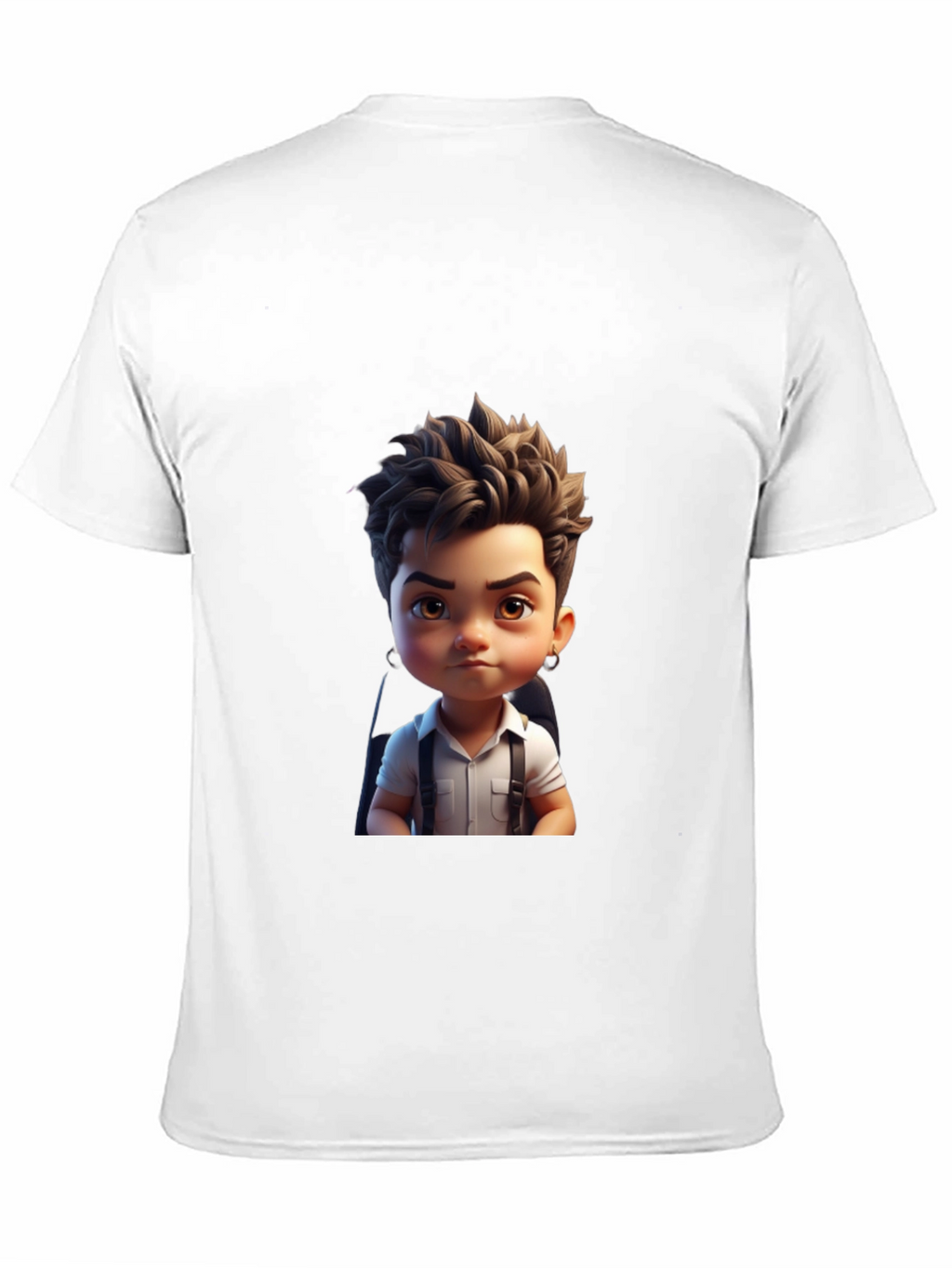 Cartoon Boy Graphic Print T-Shirt
