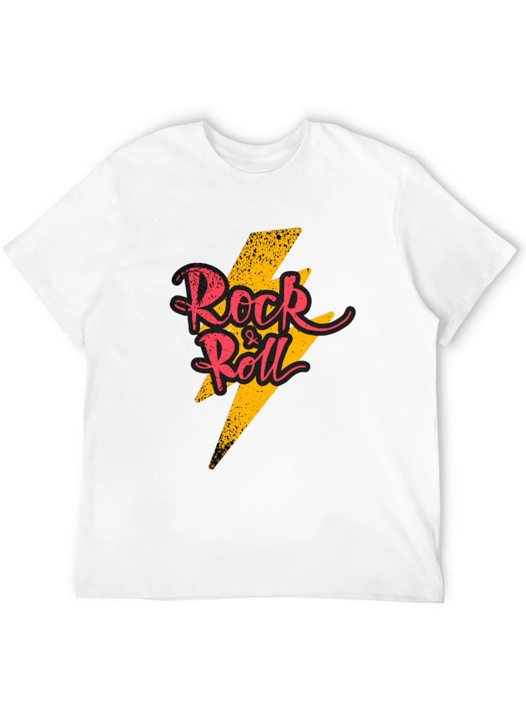 Rock & Roll Graphic T-Shirt - Black Cotton Tee