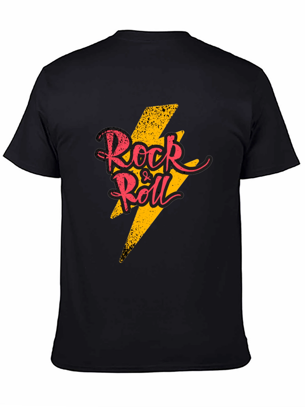 Rock & Roll Graphic T-Shirt - Black Cotton Tee