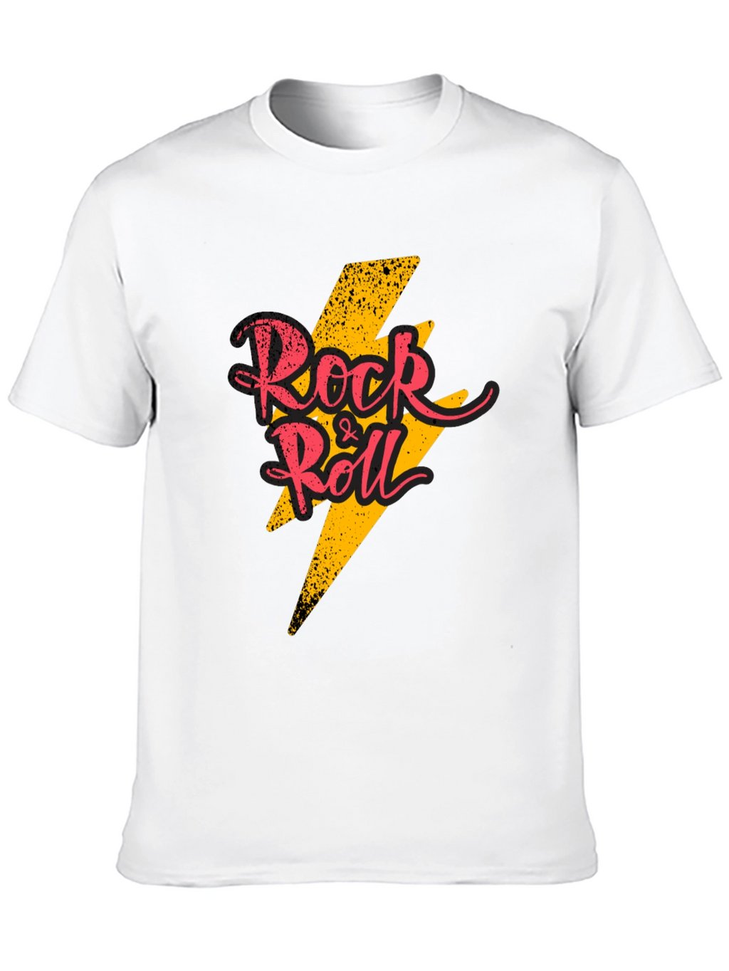 Rock & Roll Graphic T-Shirt - Black Cotton Tee