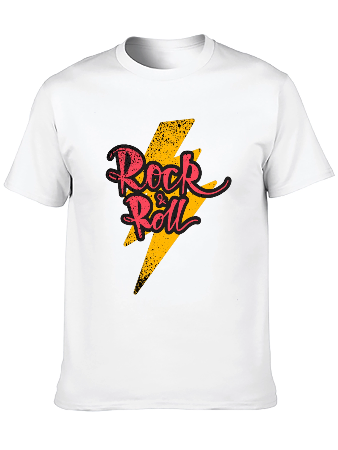 Rock & Roll Graphic T-Shirt - Black Cotton Tee