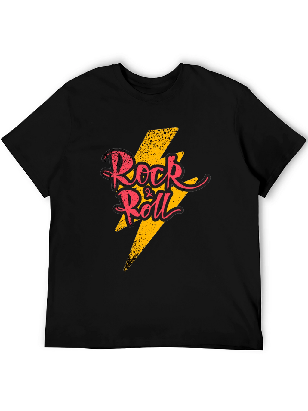 Rock & Roll Graphic T-Shirt - Black Cotton Tee