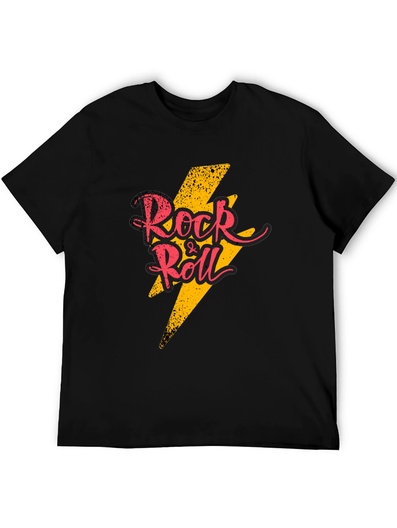 Rock & Roll Graphic T-Shirt - Black Cotton Tee